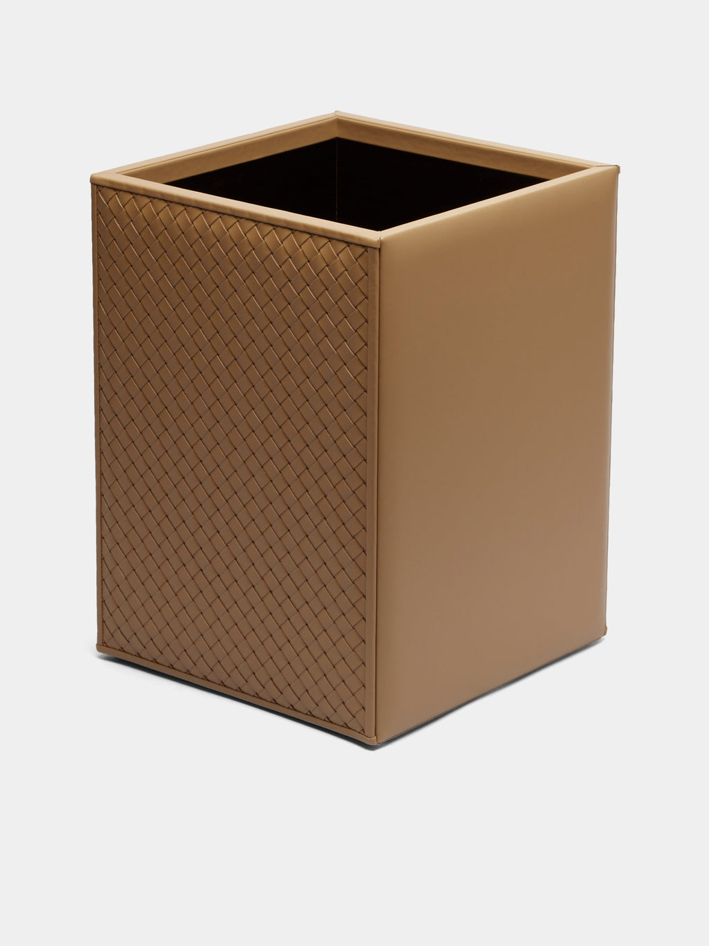 Woven Leather Bin