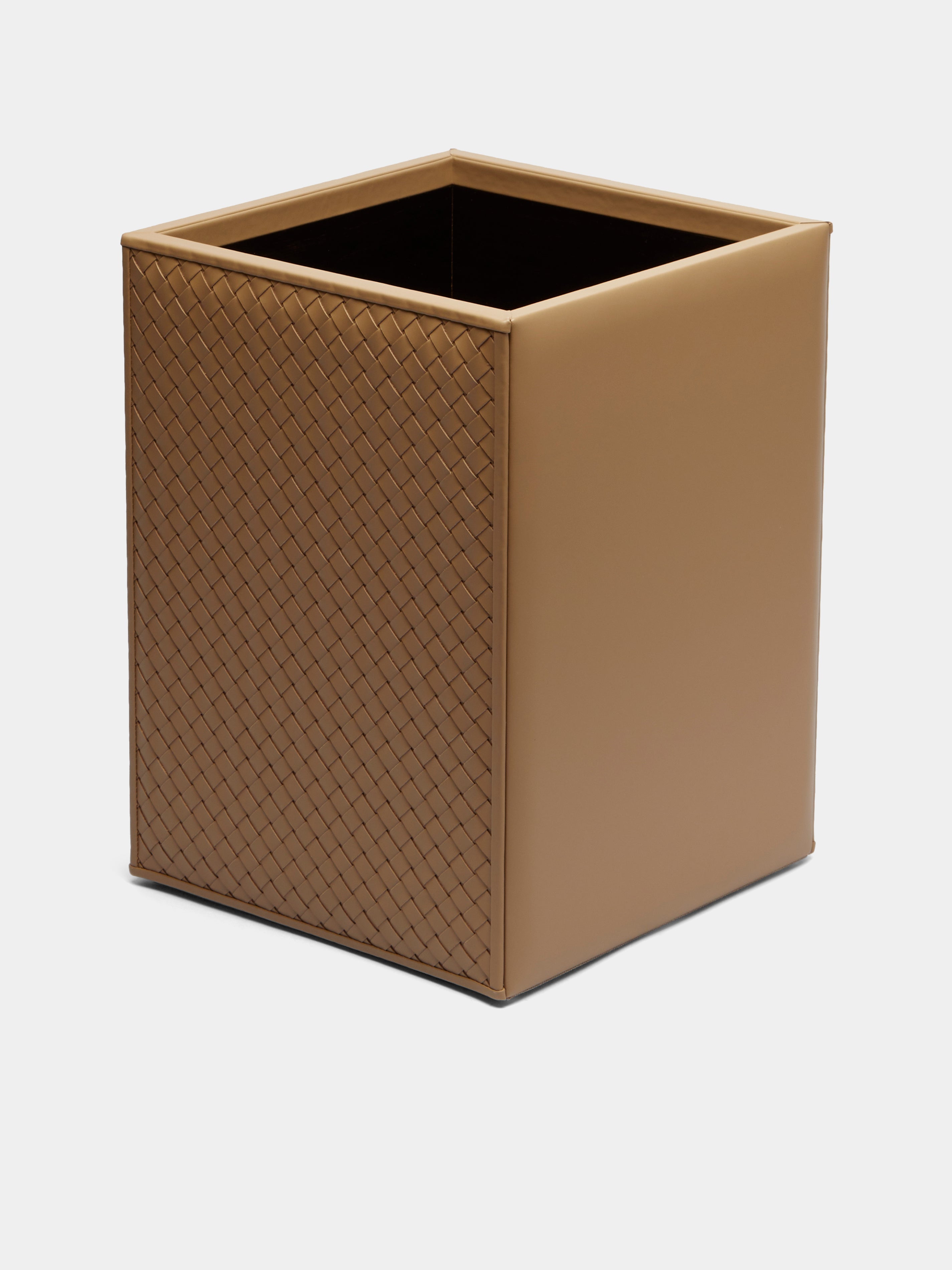 Woven Leather Bin