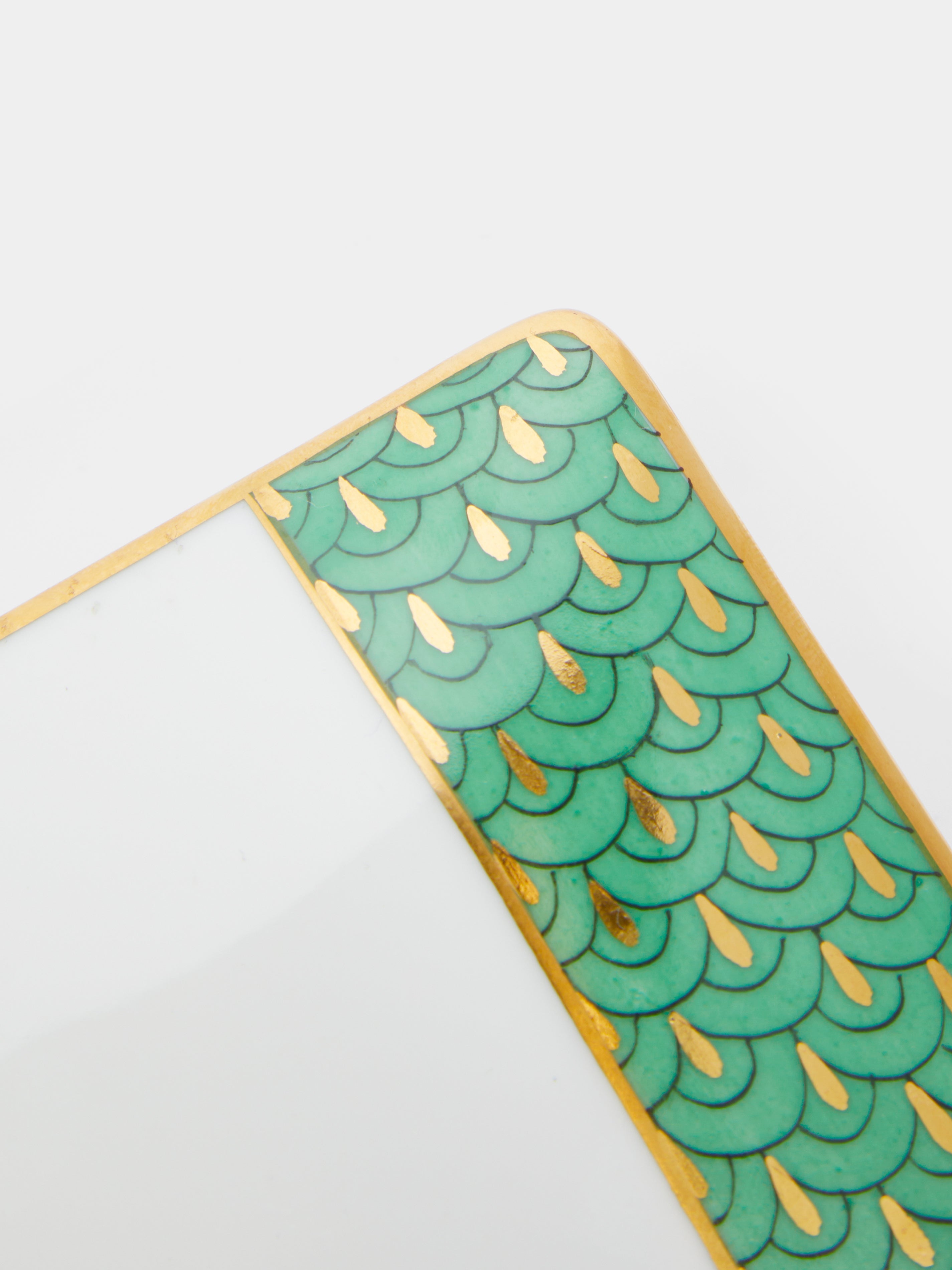 Secession Hand-Painted Porcelain Square Box