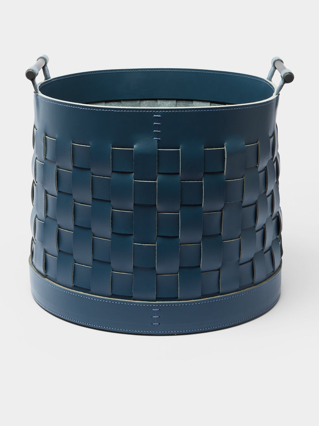Ravenna Woven Leather Round Basket