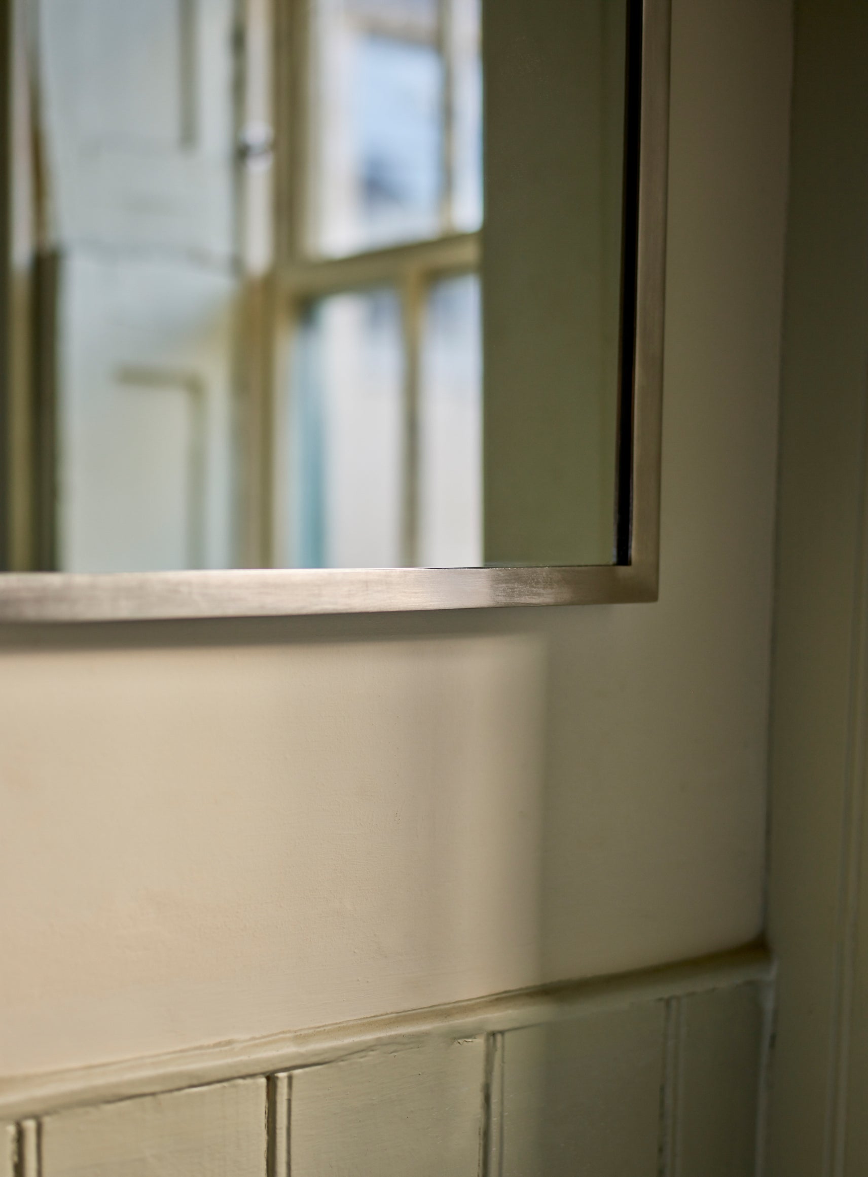 Aster Rectangular Mirror, Matt Nickel