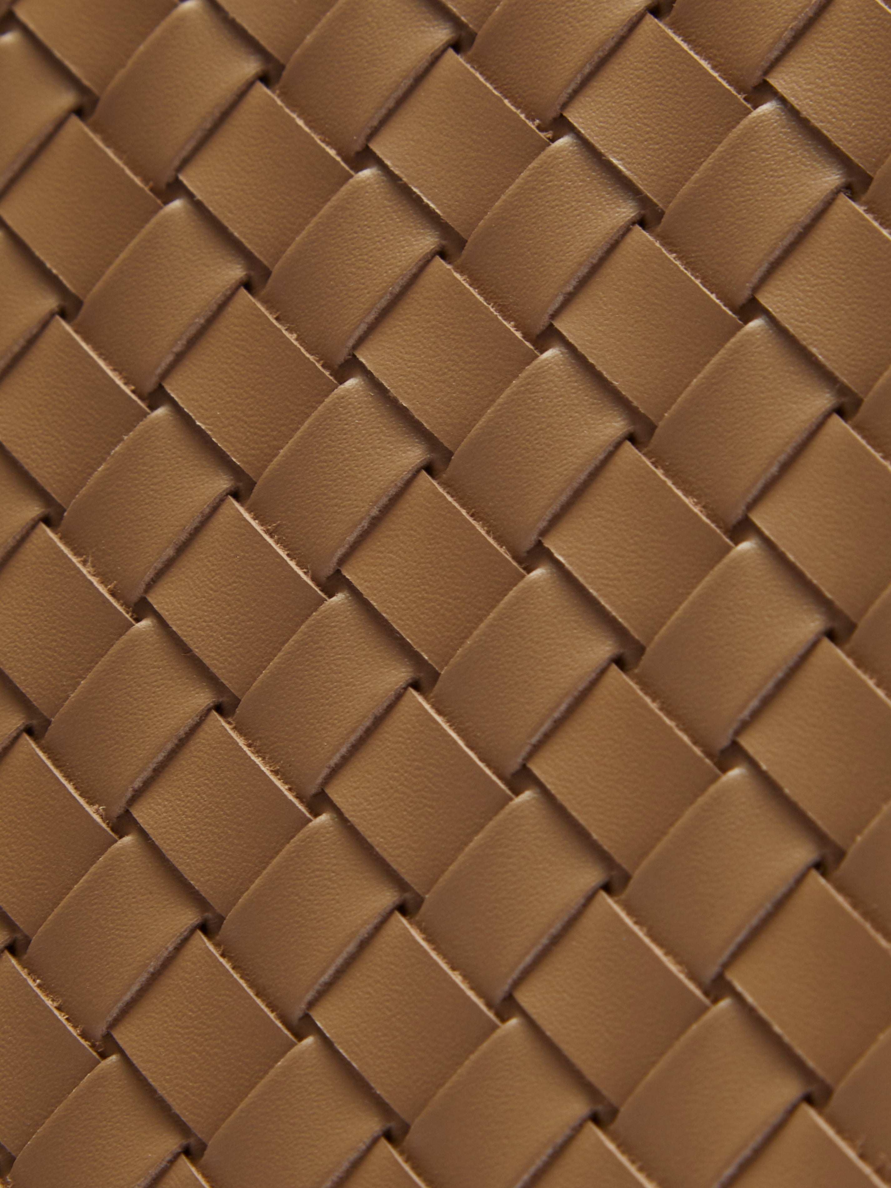 Woven Leather Bin