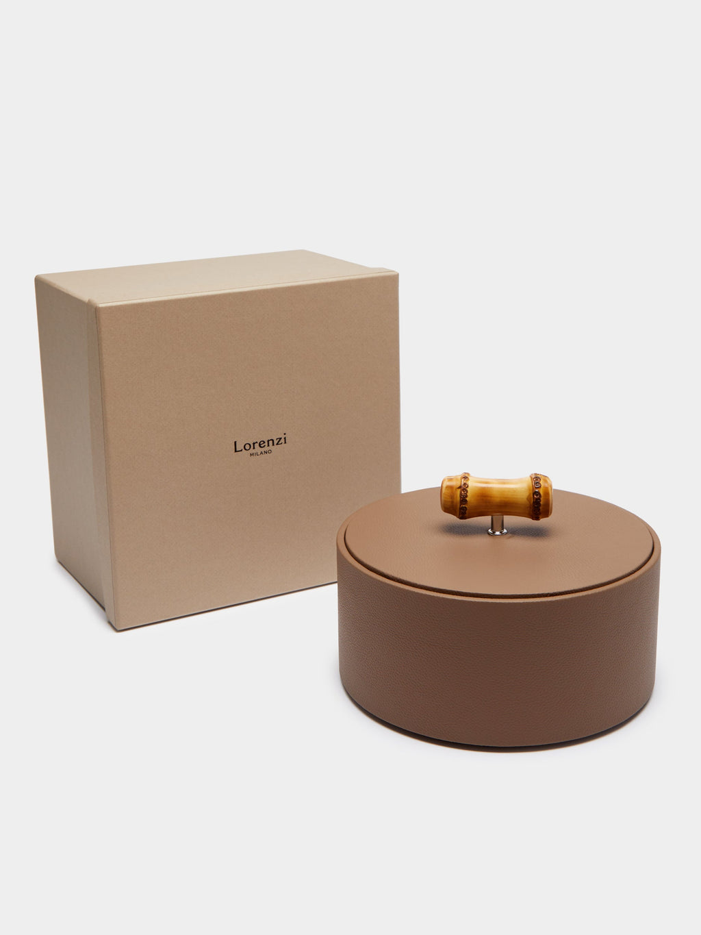 Bamboo and Leather Tidy