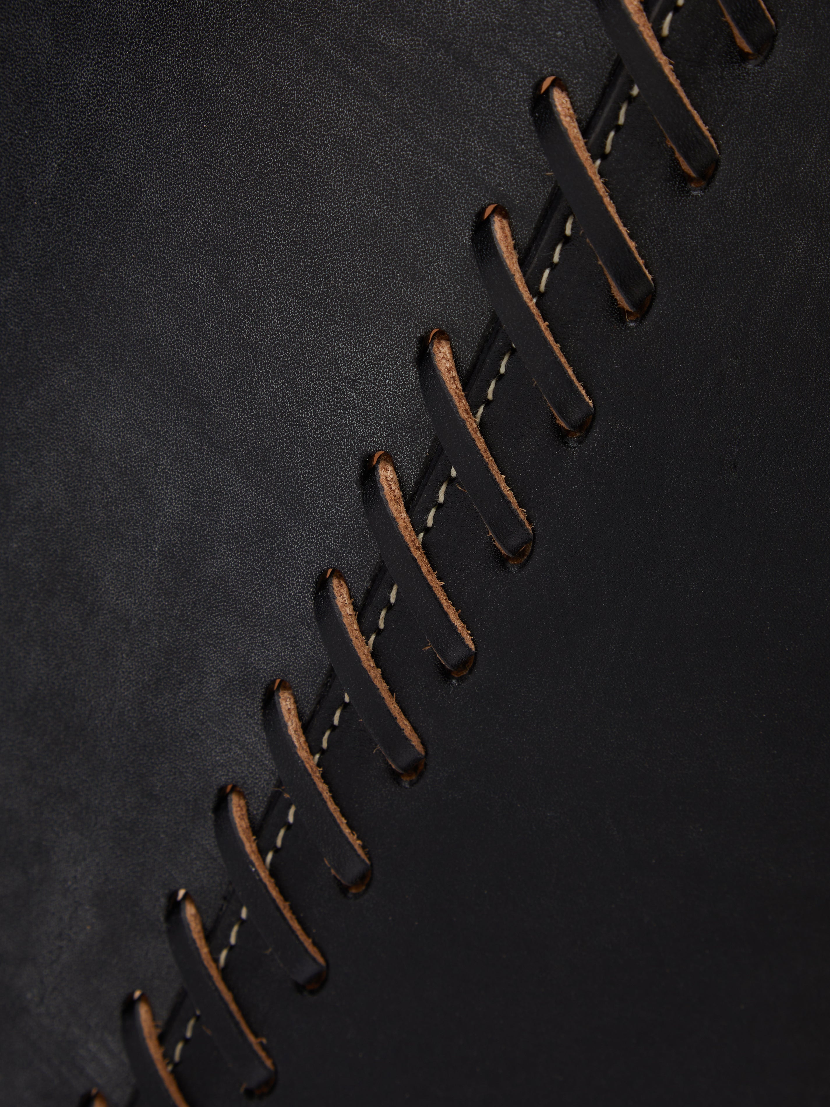 Woven Leather Basket