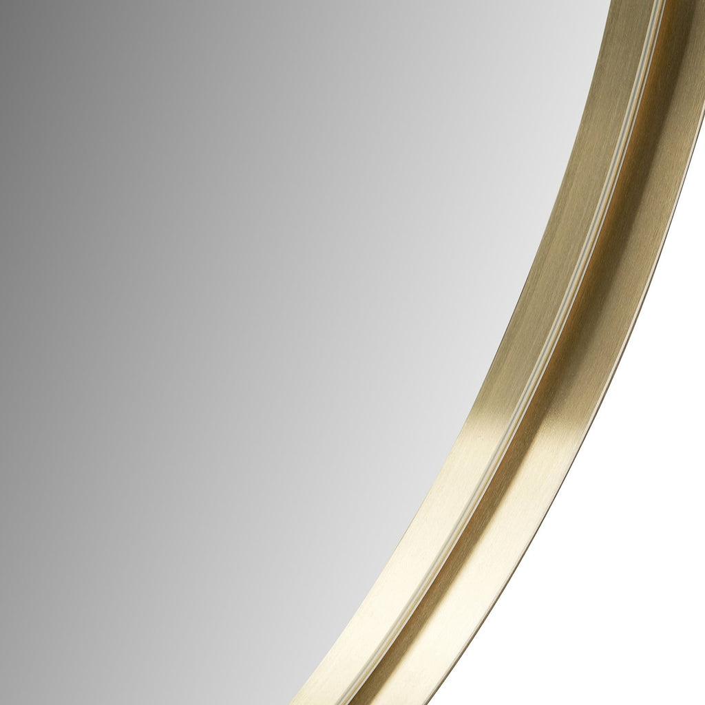 Somerby Gold Rim Round Mirror