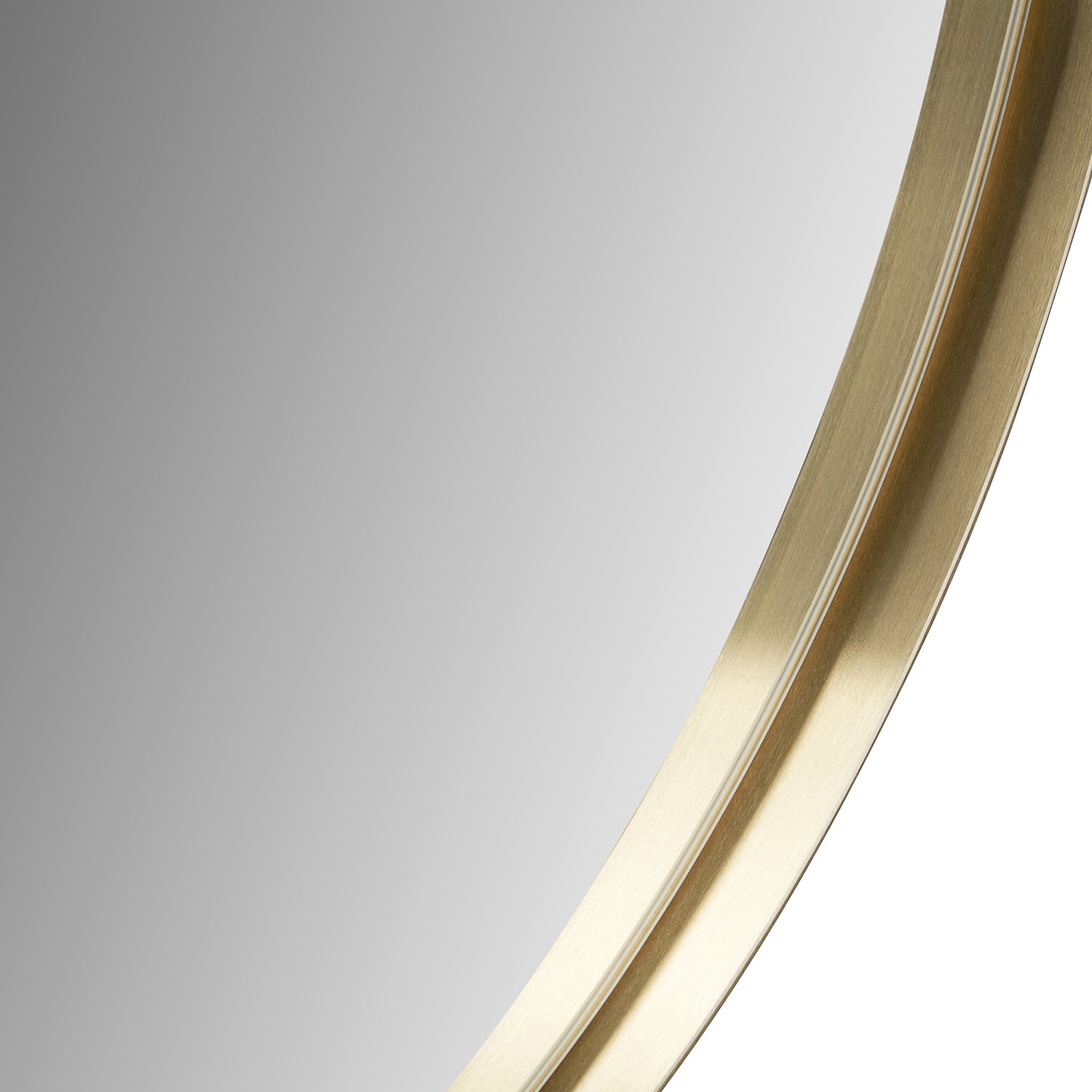 Somerby Gold Rim Round Mirror