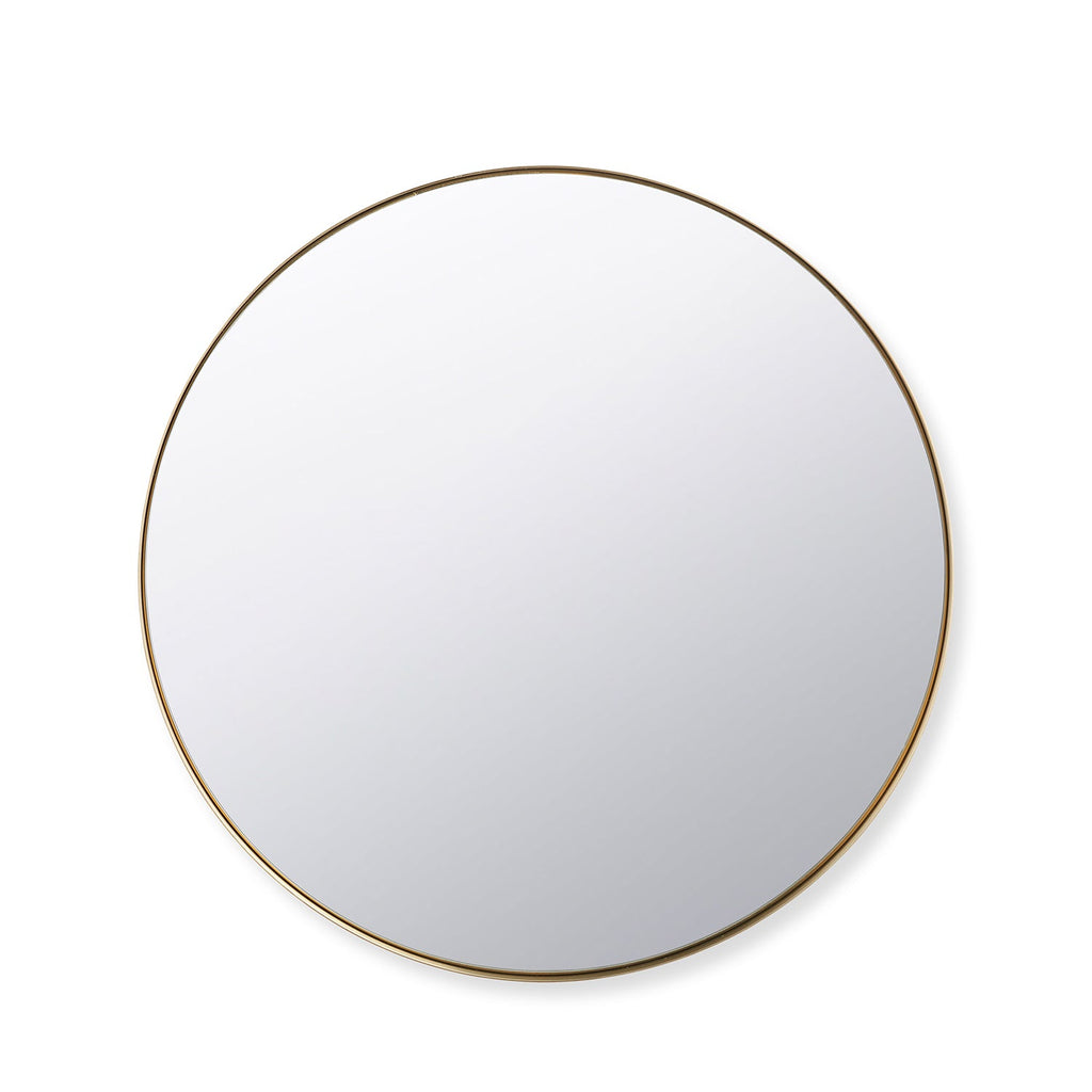 Somerby Gold Rim Round Mirror