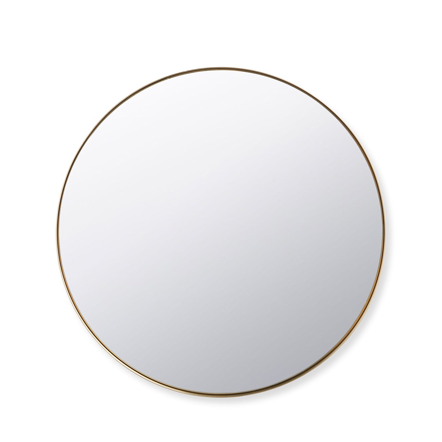 Somerby Gold Rim Round Mirror