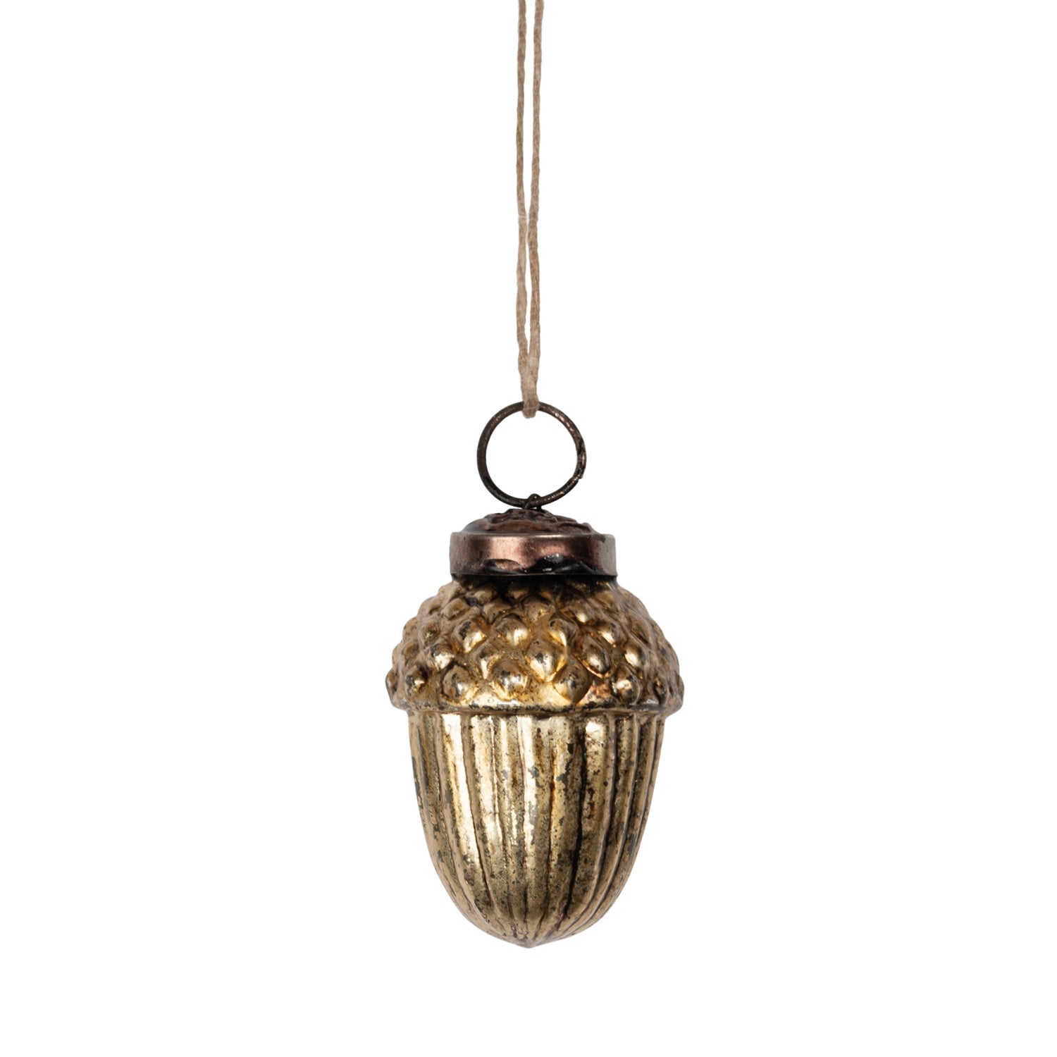 Antique Gold Mini Acorn Bauble
