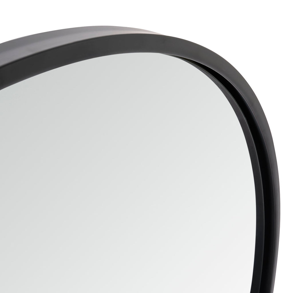 Somerby Black Round Rim Mirror