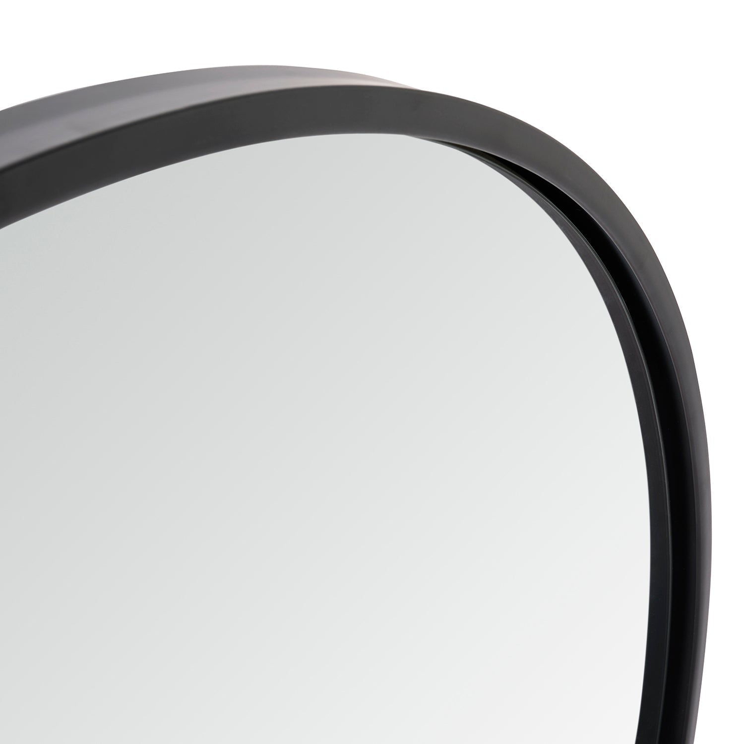 Somerby Black Round Rim Mirror