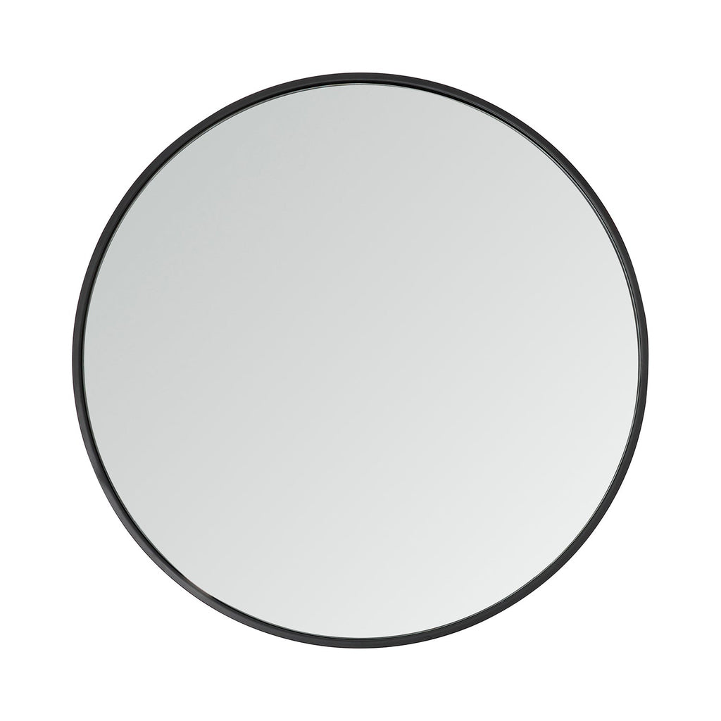 Somerby Black Round Rim Mirror