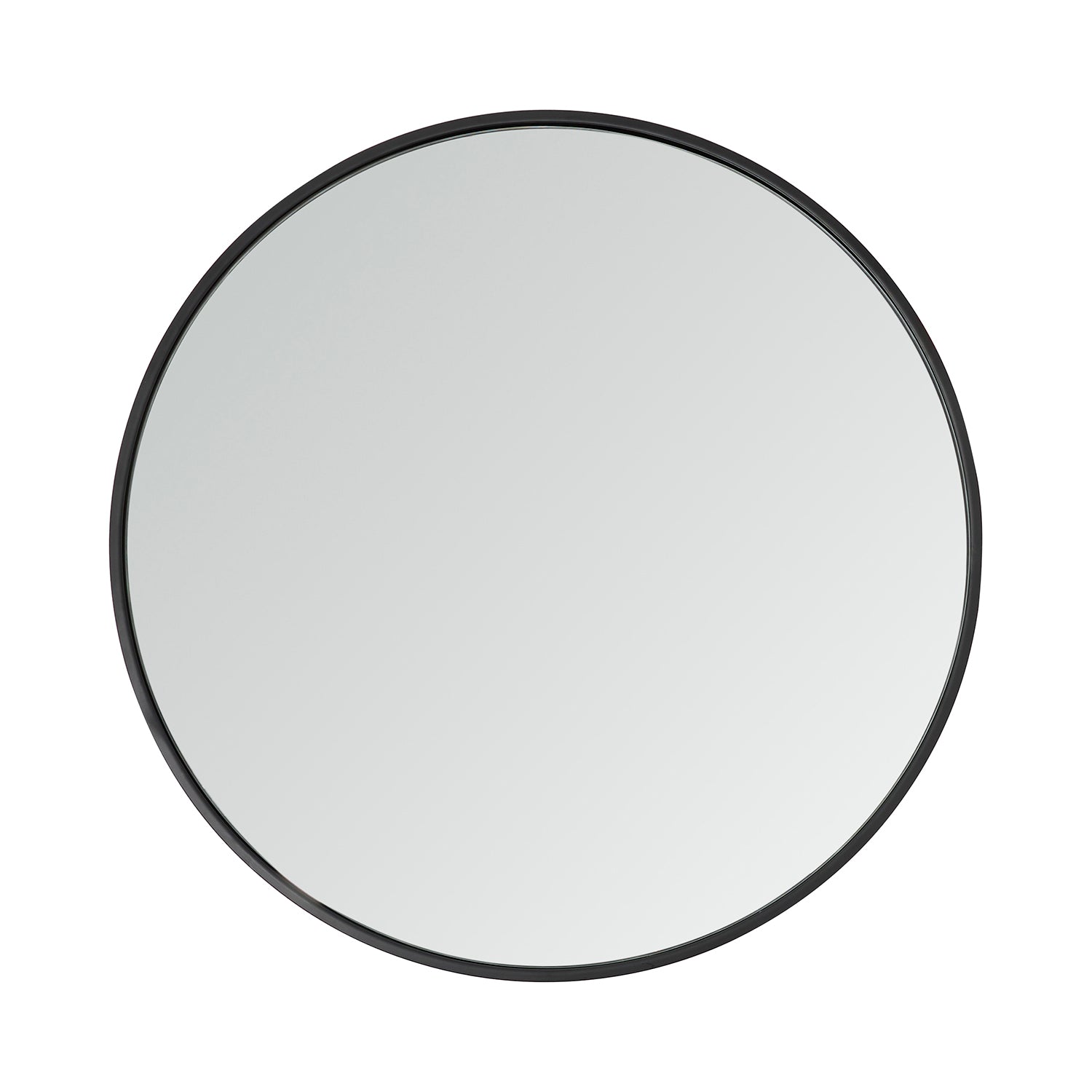 Somerby Black Round Rim Mirror
