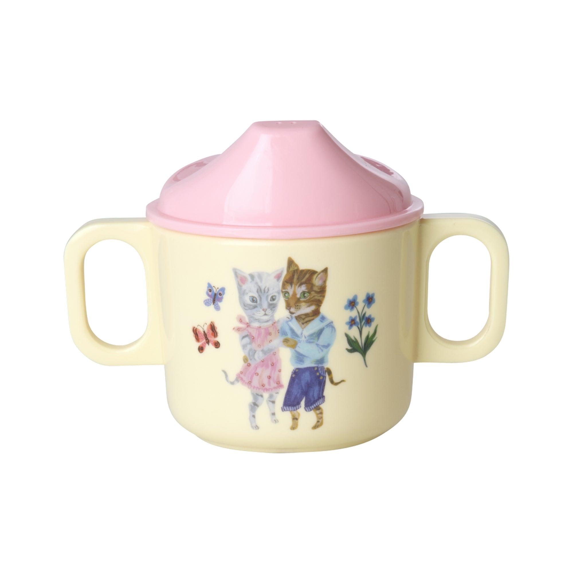 Melamine 2 Handle Baby Cup with Nathalie Lété Print - Pink - 250 ml