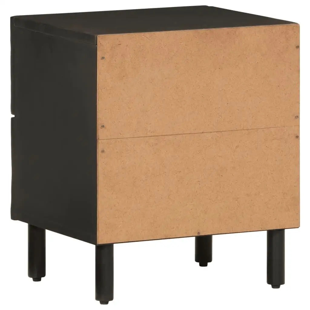 Black Mango Wood Bedside Cabinet