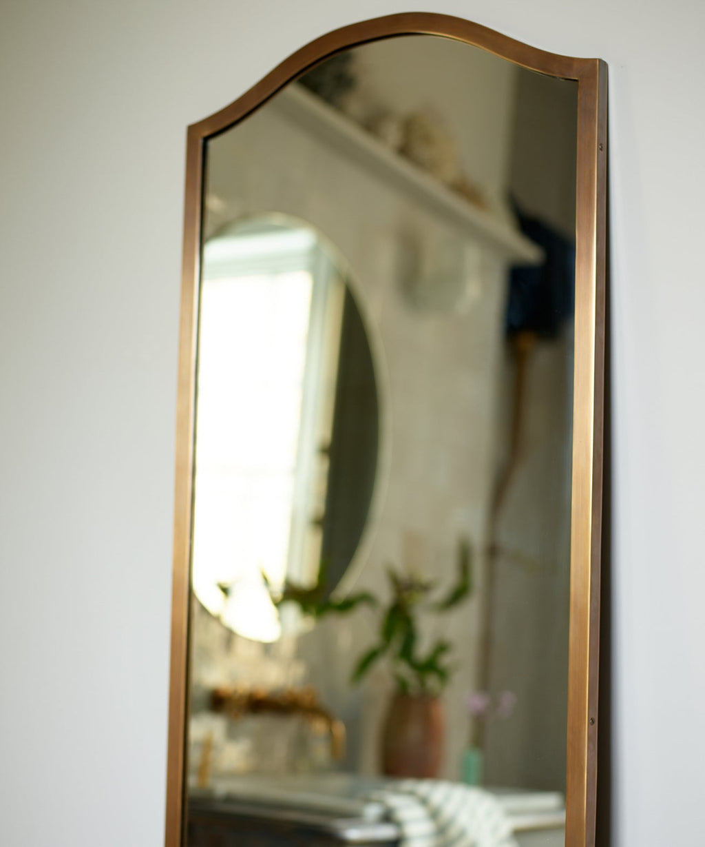Balcombe Full Length Mirror, Antique Brass