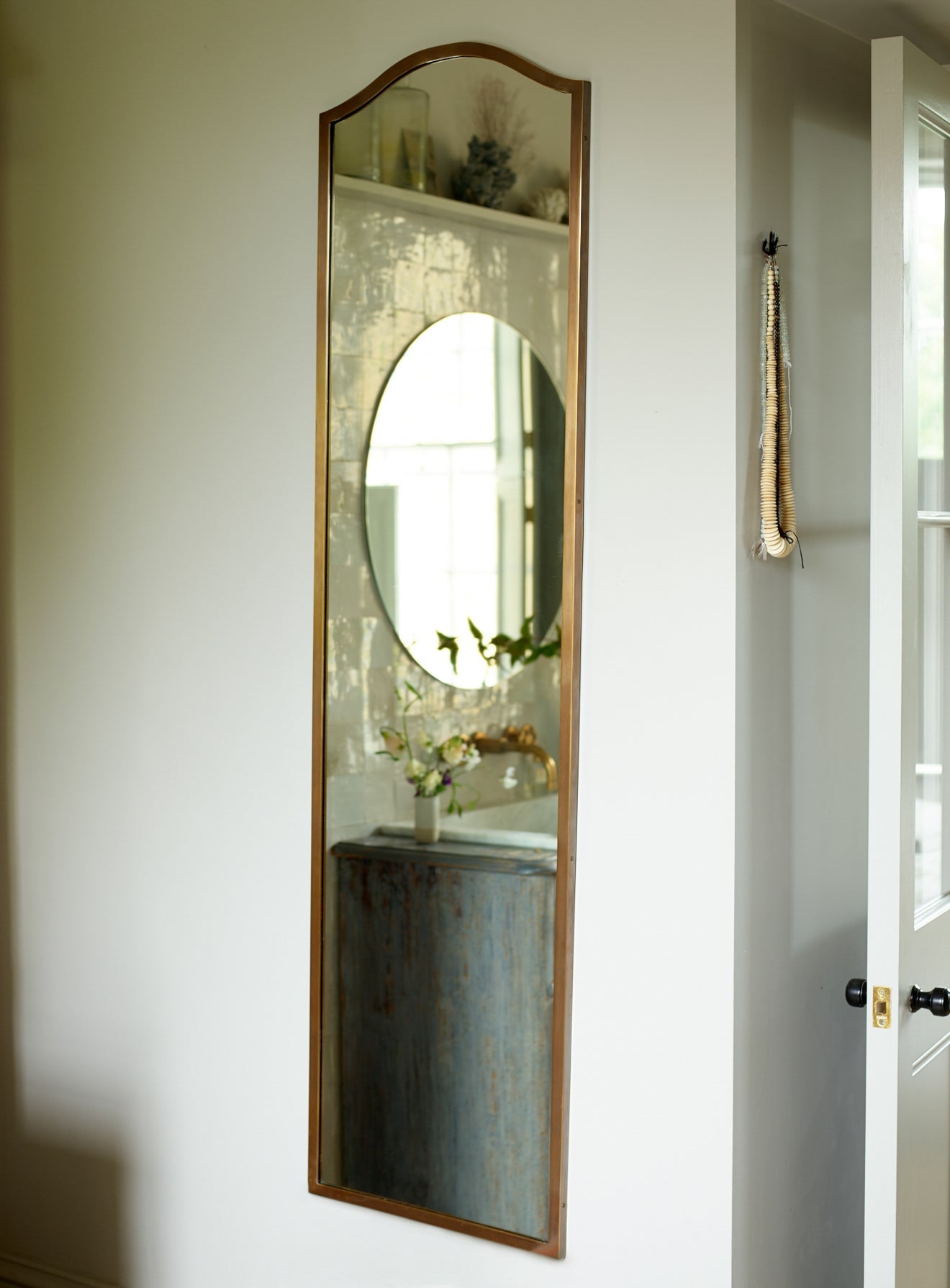 Balcombe Full Length Mirror, Antique Brass
