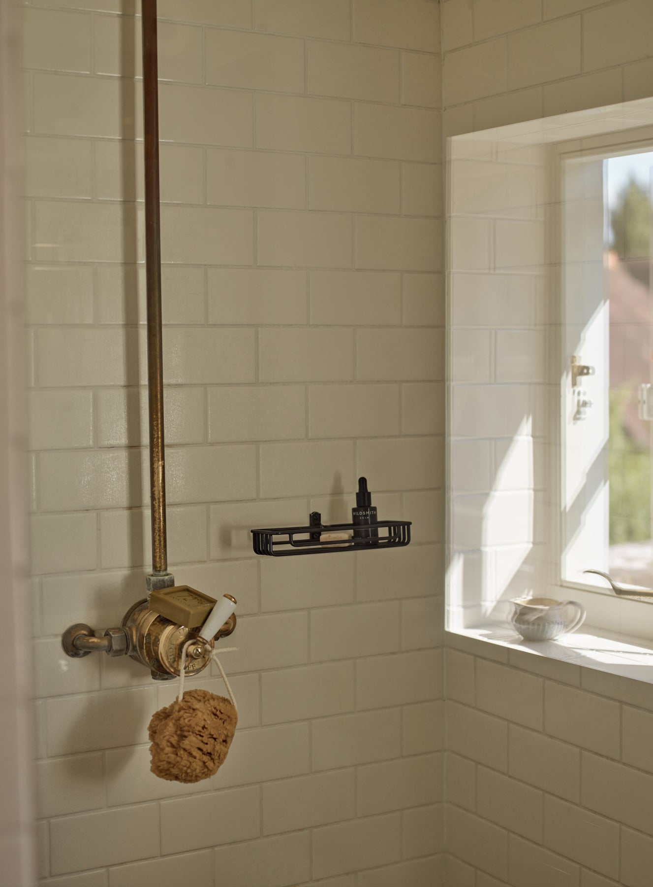 Bilton Shower Caddy, Blackened Brass
