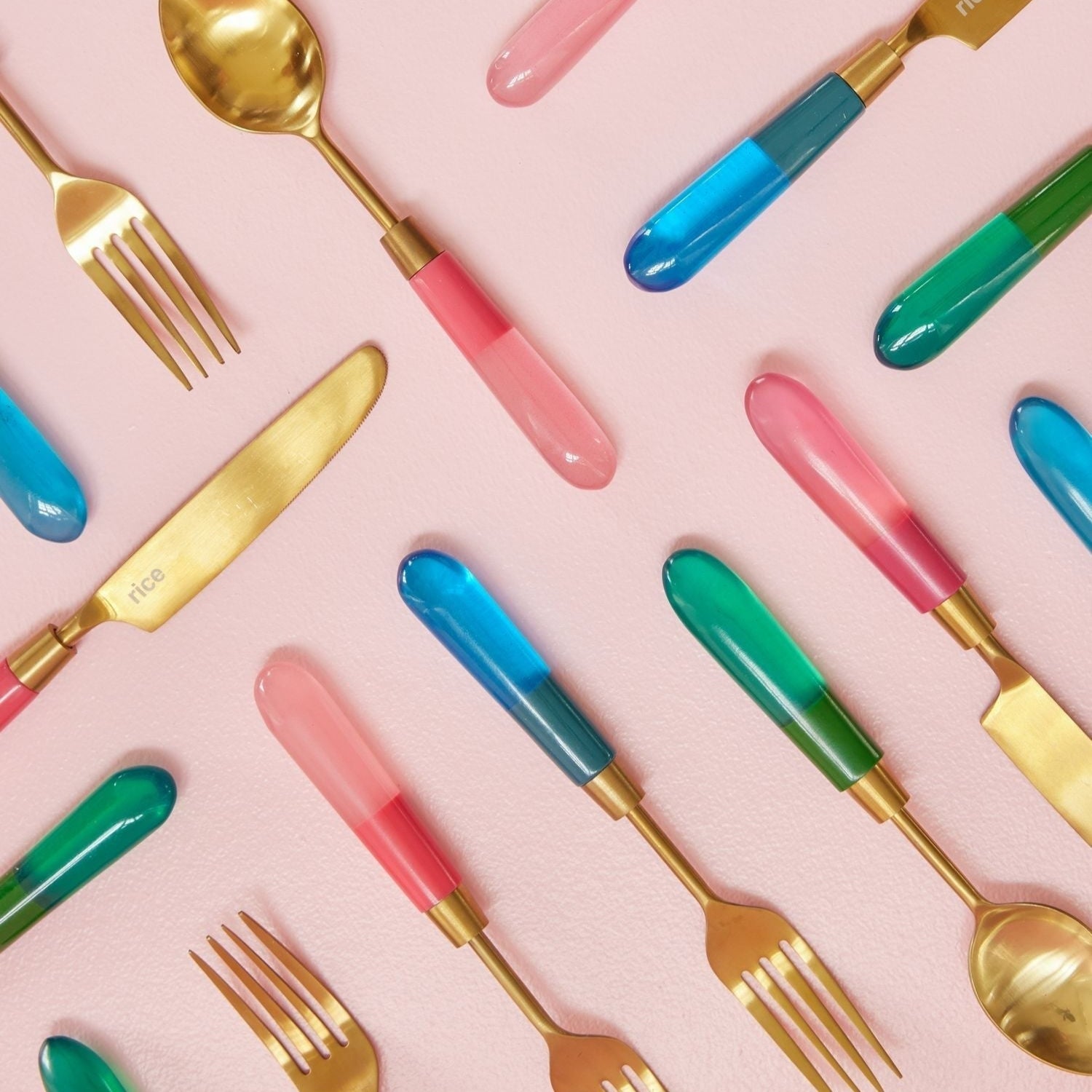 Stainless Steel Knife with Green Resin Handle