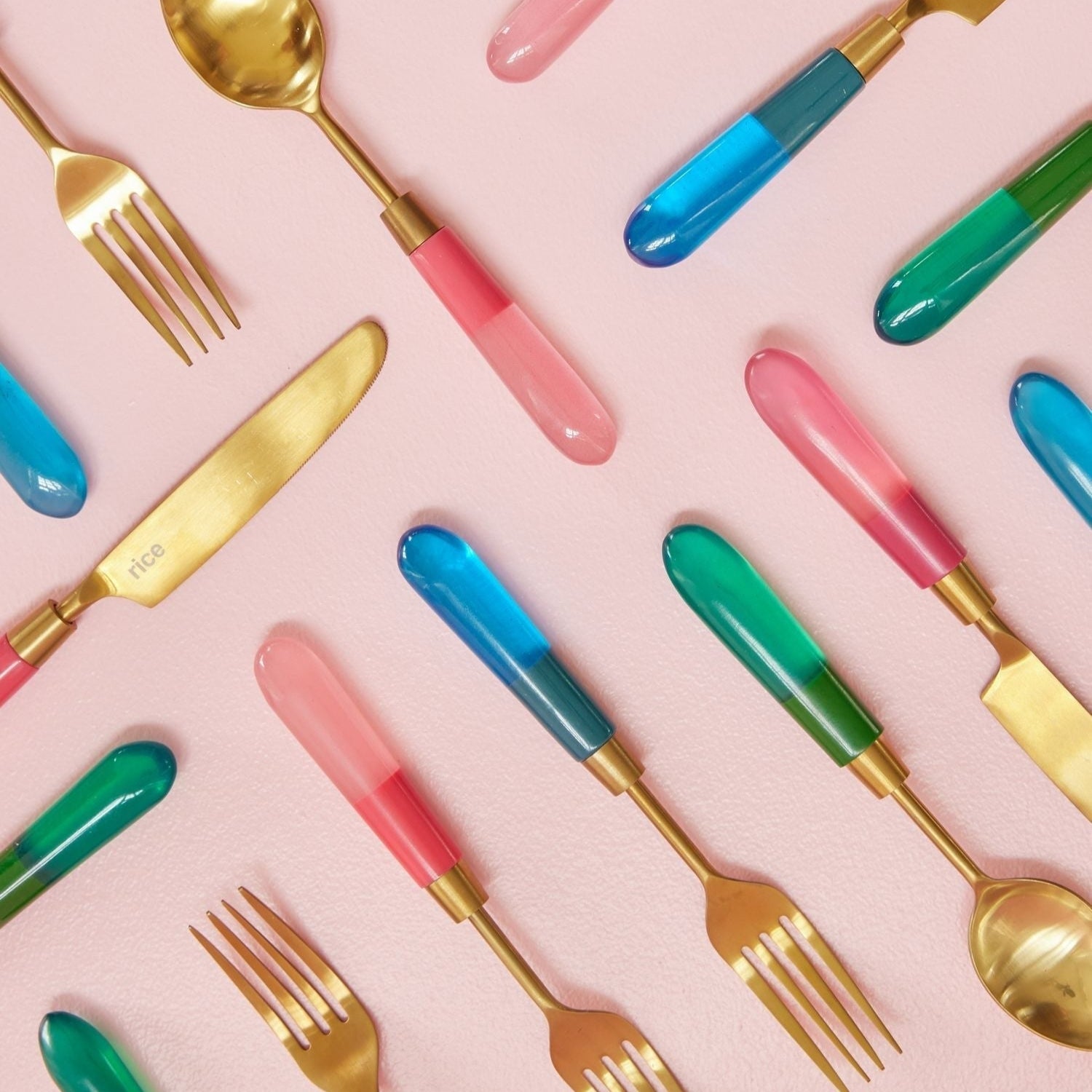 Stainless Steel Knife with Pink Resin Handle