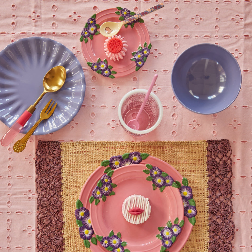 Stainless Steel Spoon with Pink Resin Handle