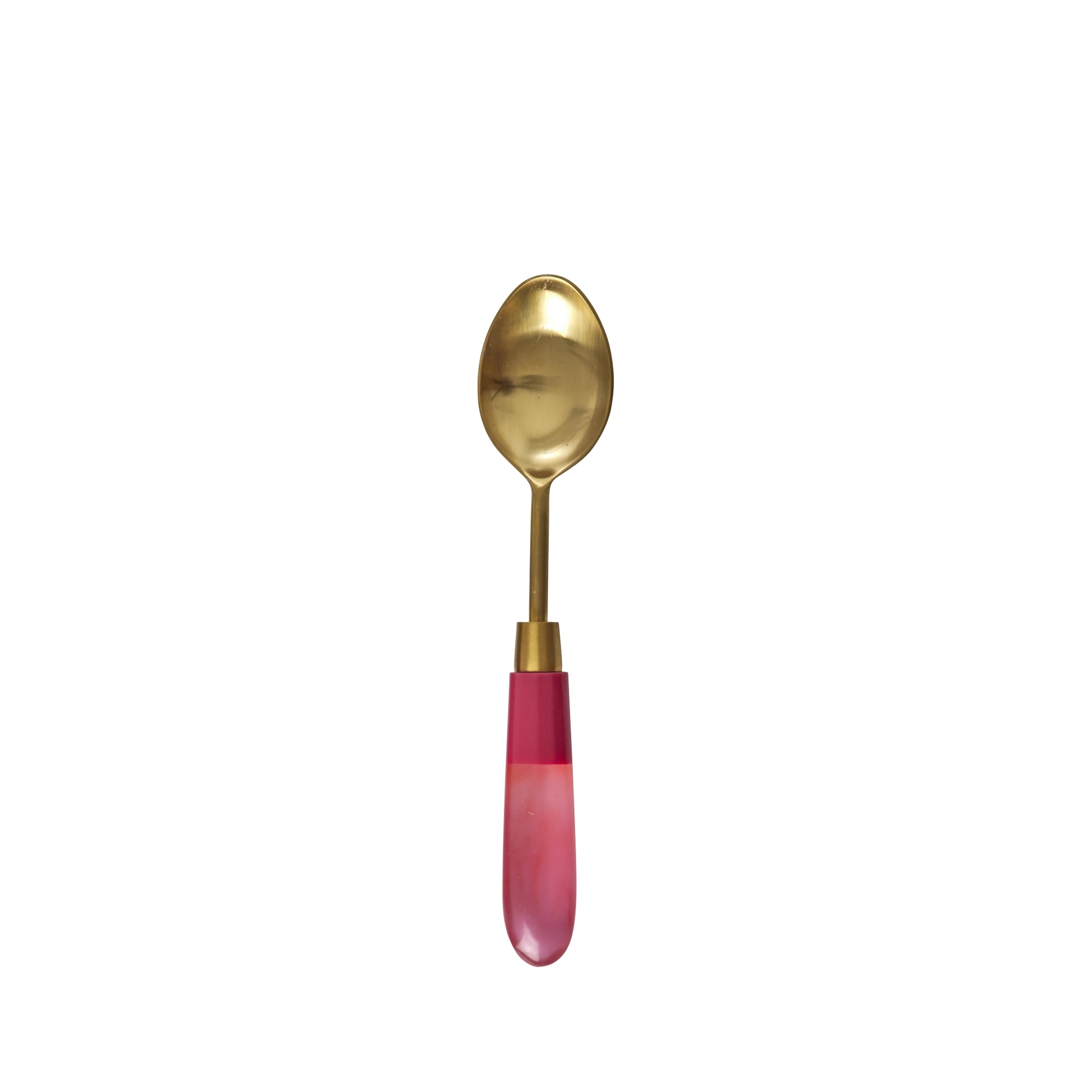 Stainless Steel Spoon with Pink Resin Handle