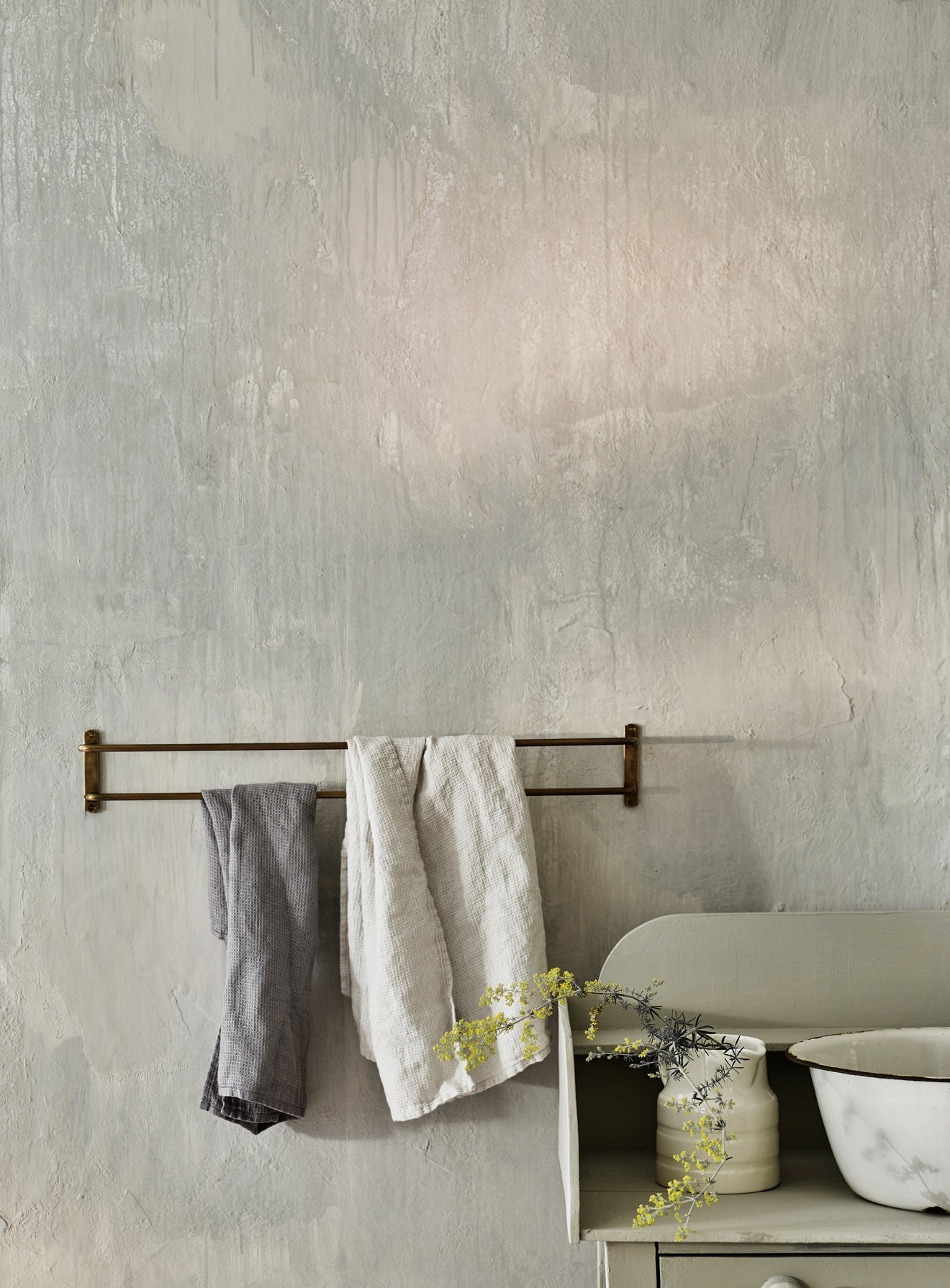 Bilton Double Towel Rail, Antique Brass