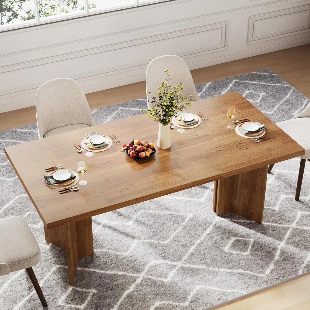 Farmena Walnut Effect Dining Table for 4-6