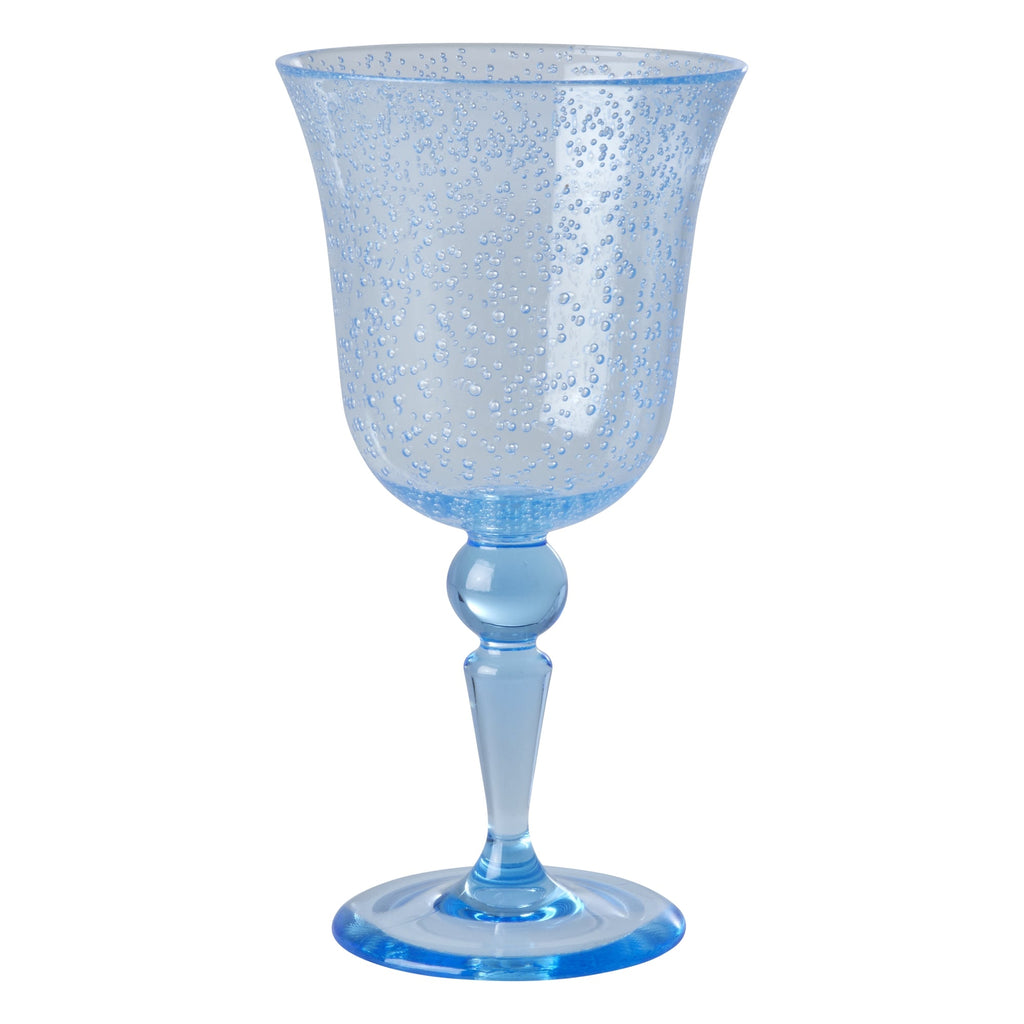 Acrylic Wine Glass in Bubble Design - Mint - 360 ml
