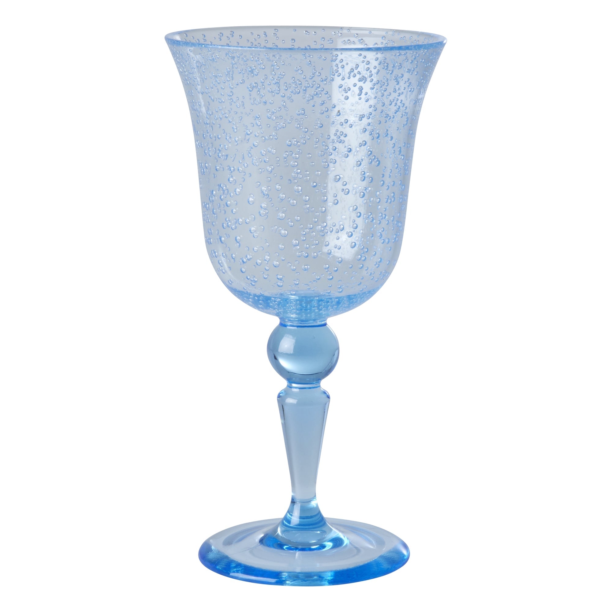Acrylic Wine Glass in Bubble Design - Mint - 360 ml