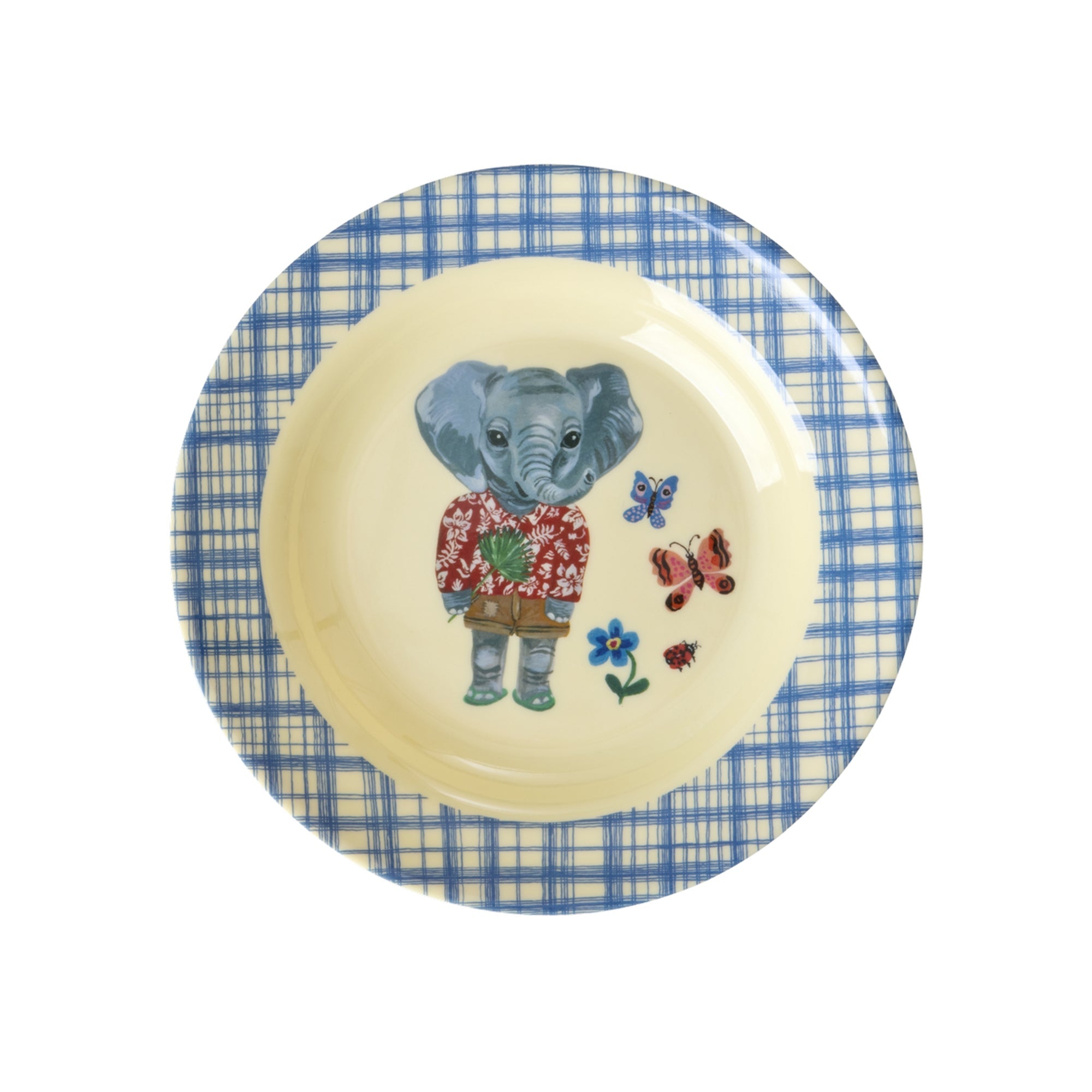 Melamine Kids Bowl with Nathalie Lété Print - Blue- 250 ml