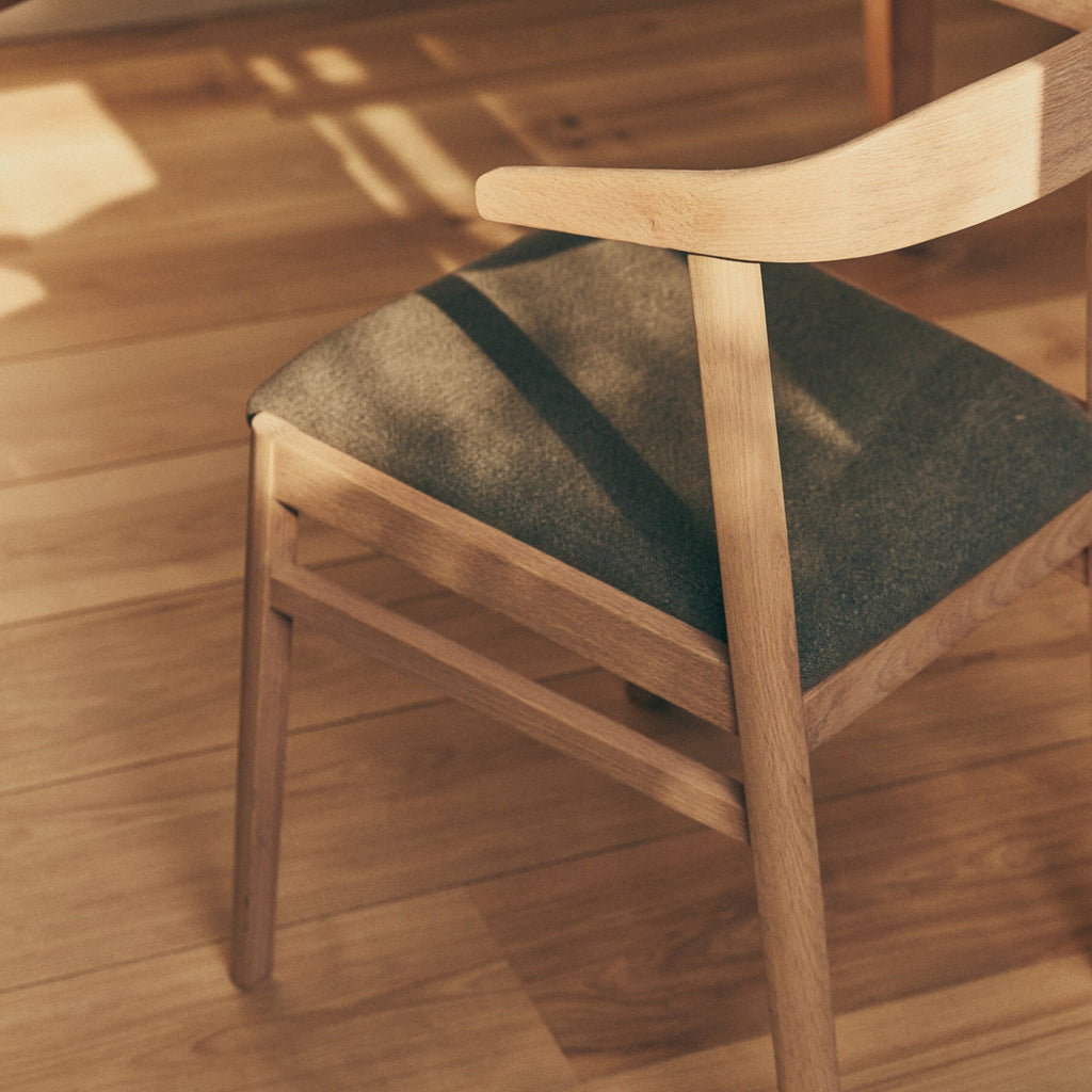 Borough Oak Dining Chair, Signature Linen Moss