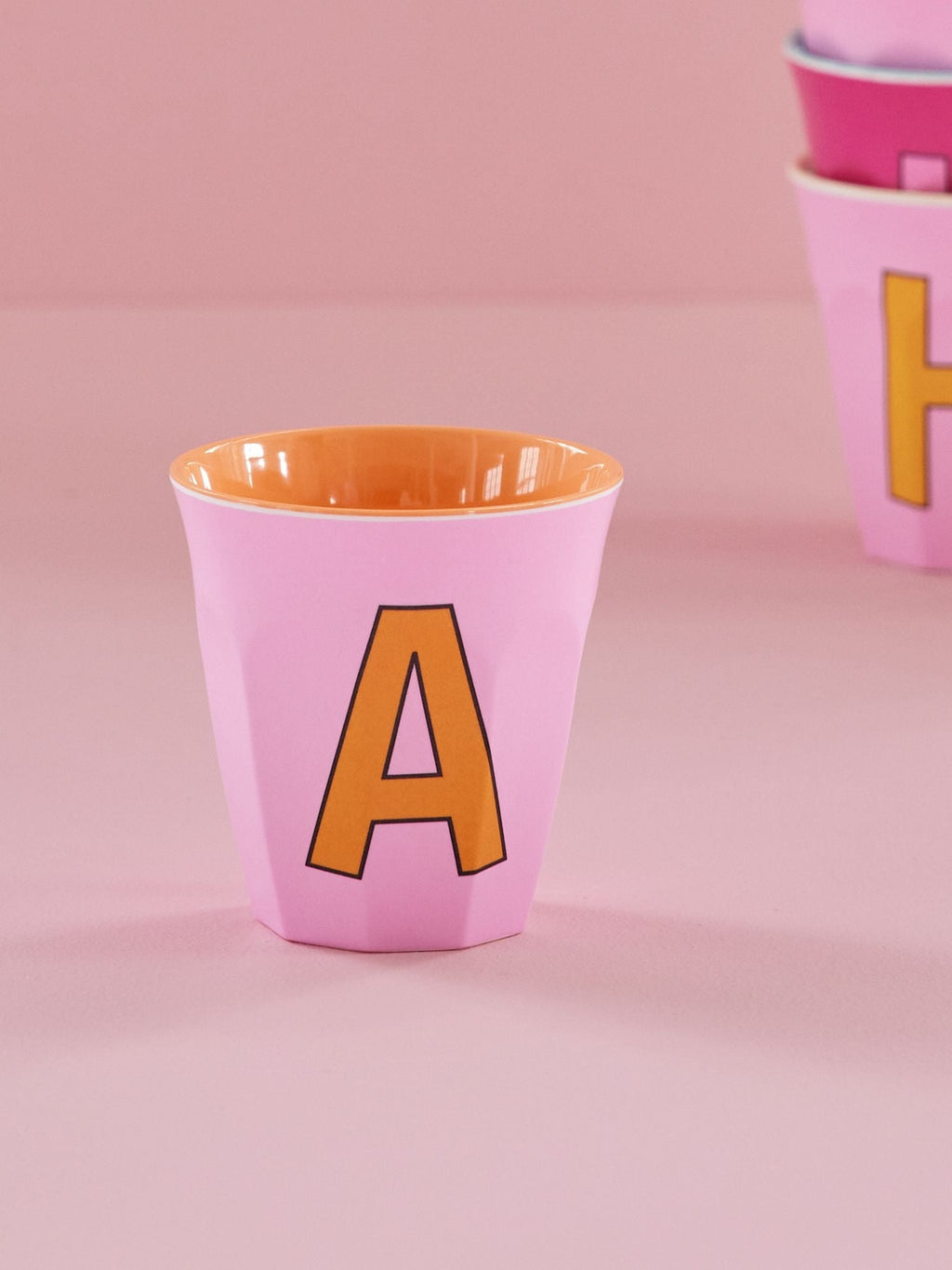 Melamine Alphabet Cup - Pinks