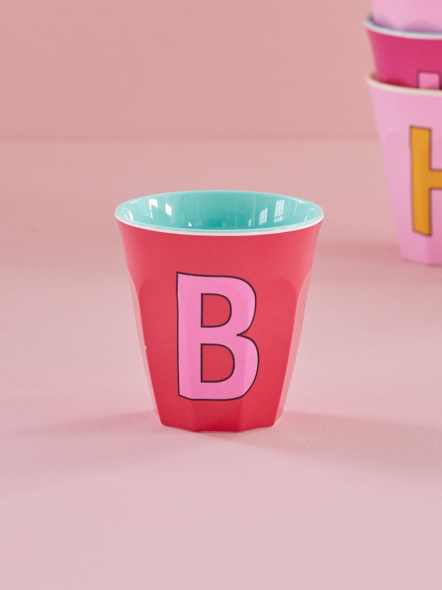 Melamine Alphabet Cup - Pinks