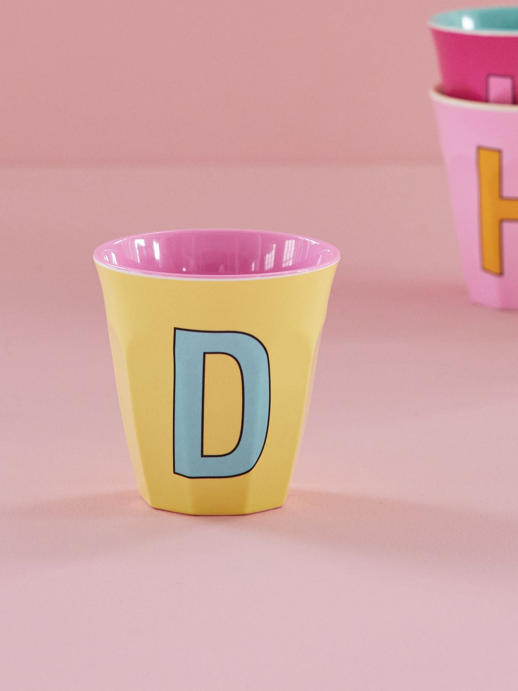 Melamine Alphabet Cup - Pinks