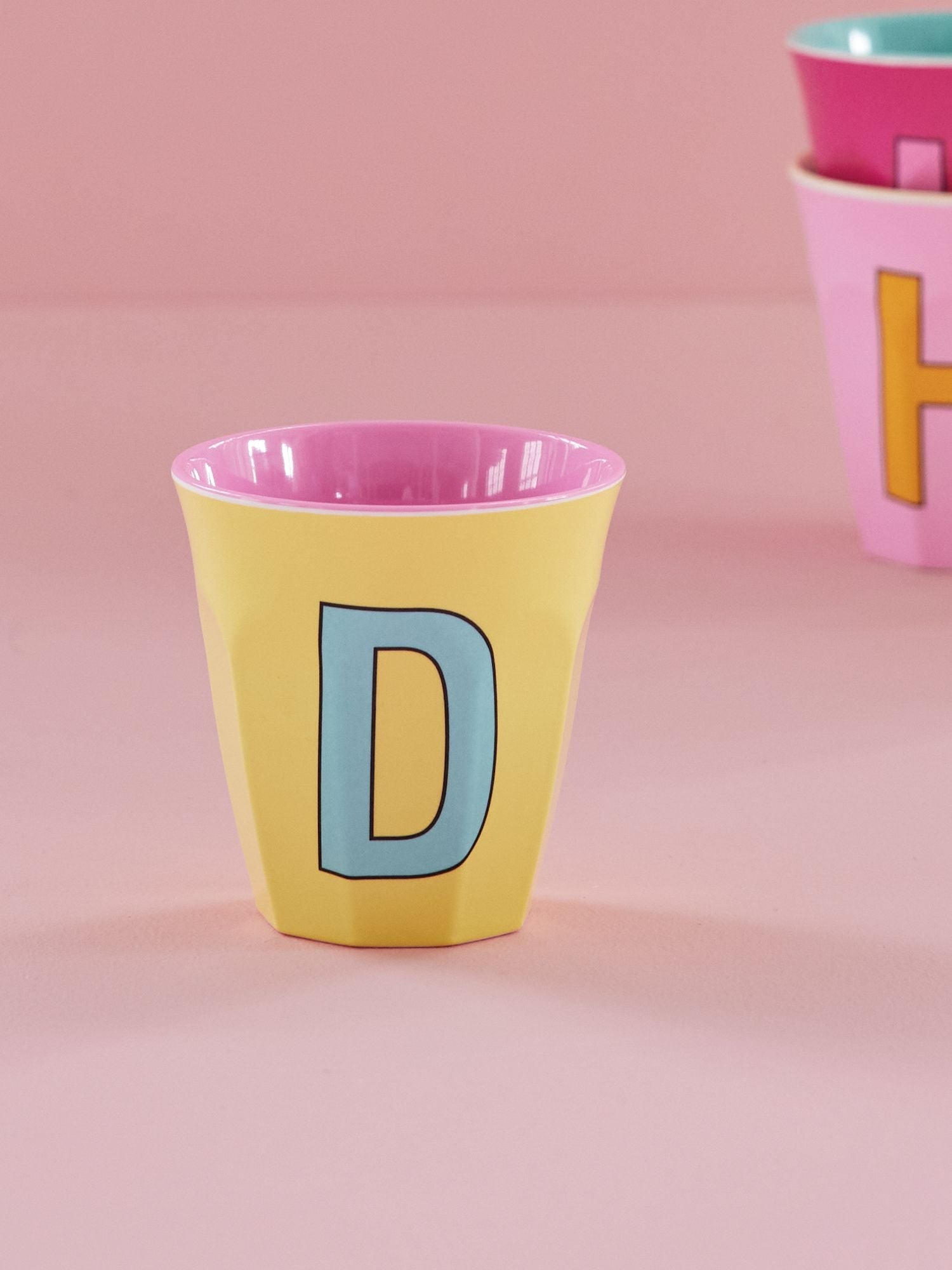 Melamine Alphabet Cup - Pinks