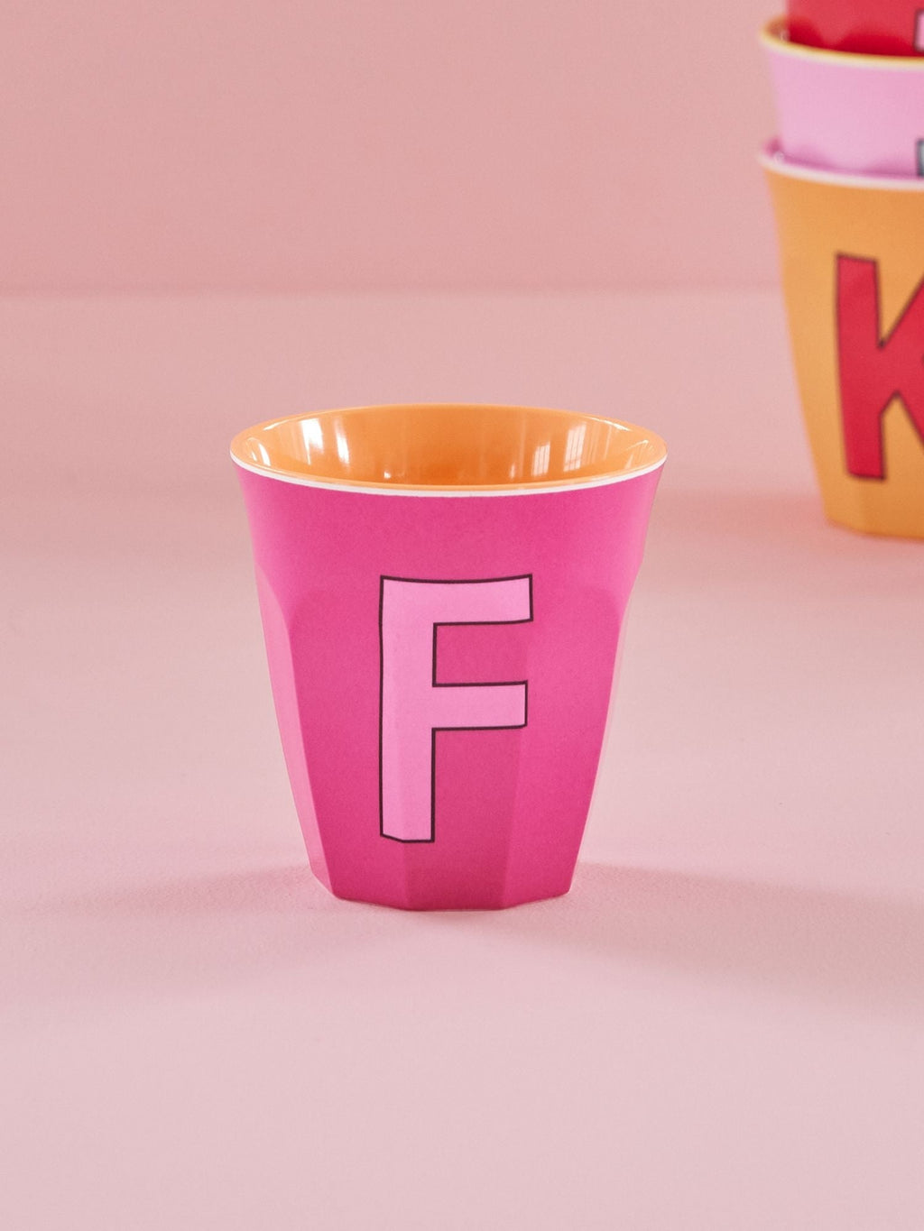 Melamine Alphabet Cup - Pinks
