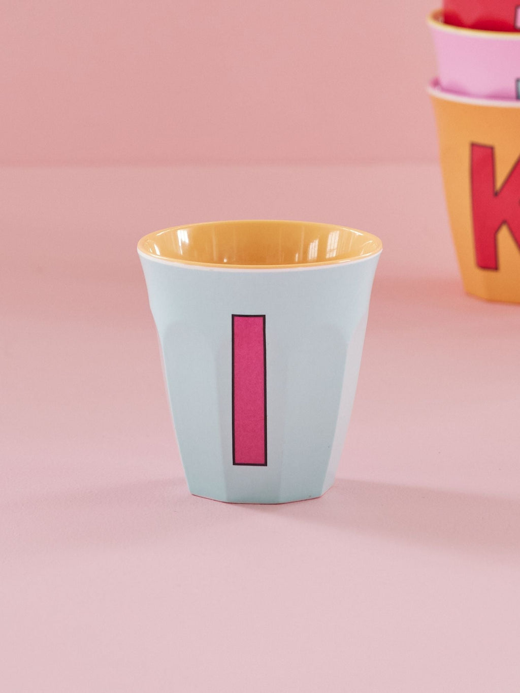 Melamine Alphabet Cup - Pinks