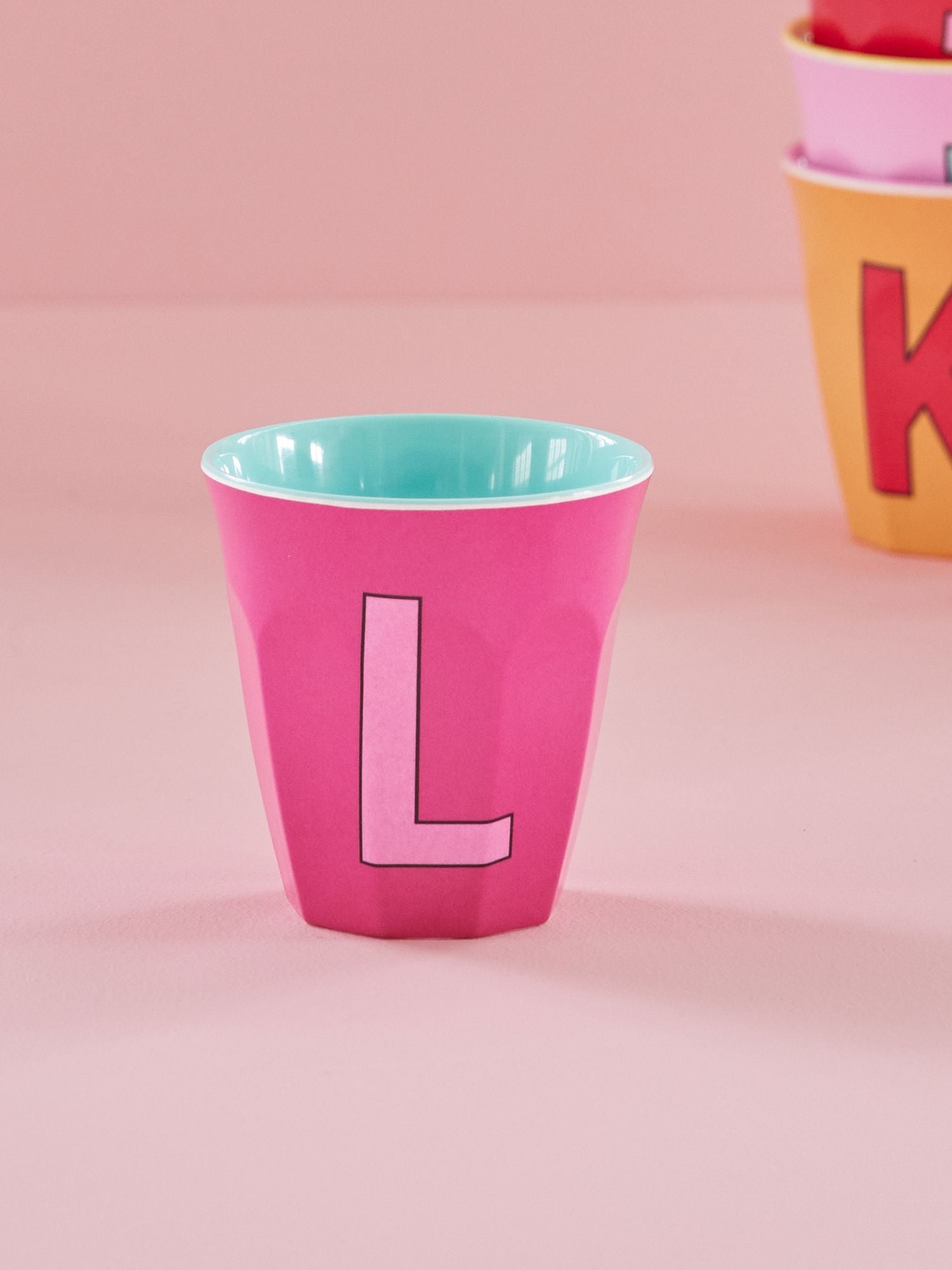 Melamine Alphabet Cup - Pinks