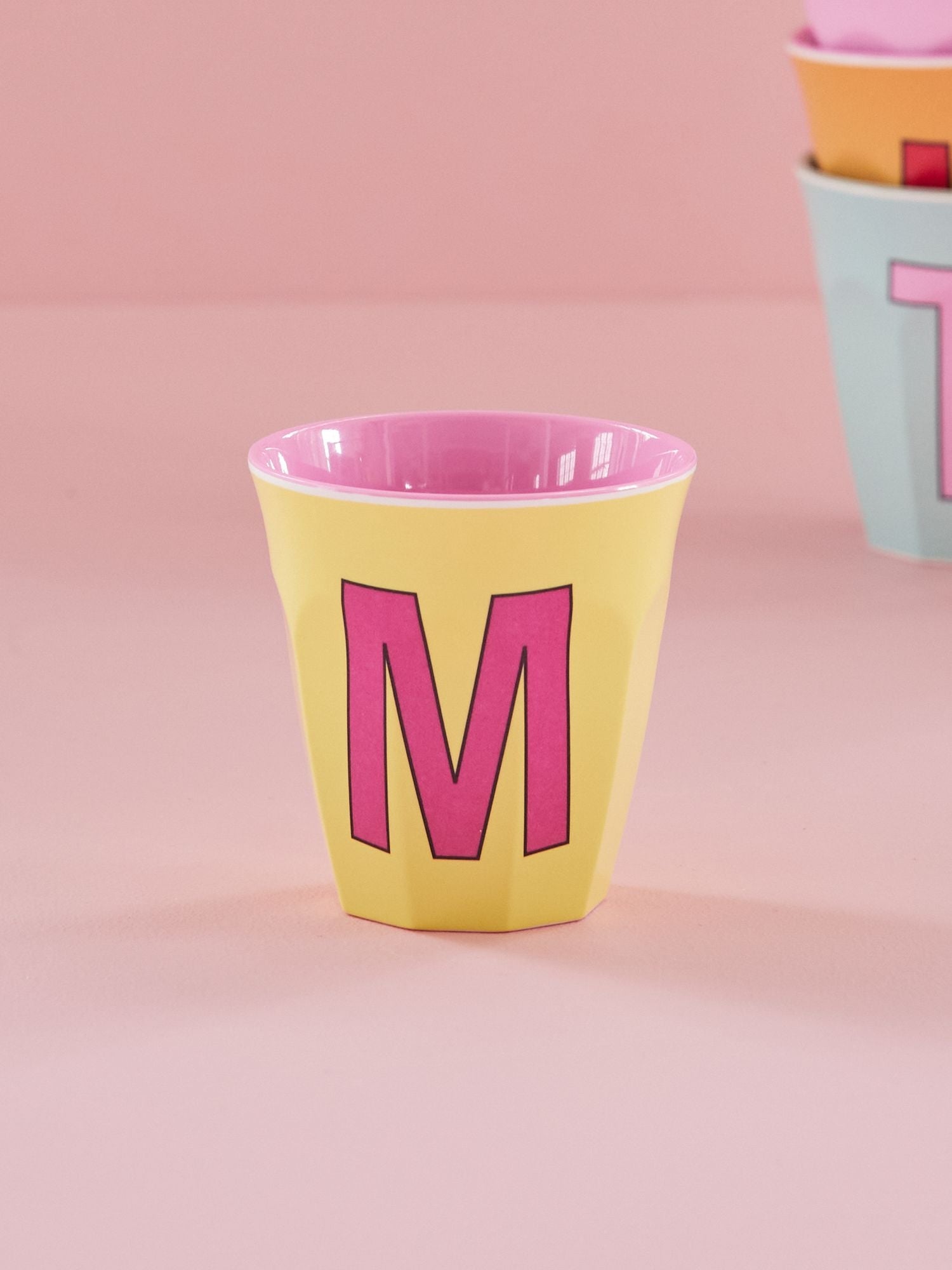 Melamine Alphabet Cup - Pinks
