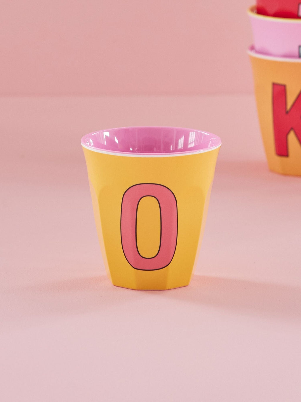 Melamine Alphabet Cup - Pinks
