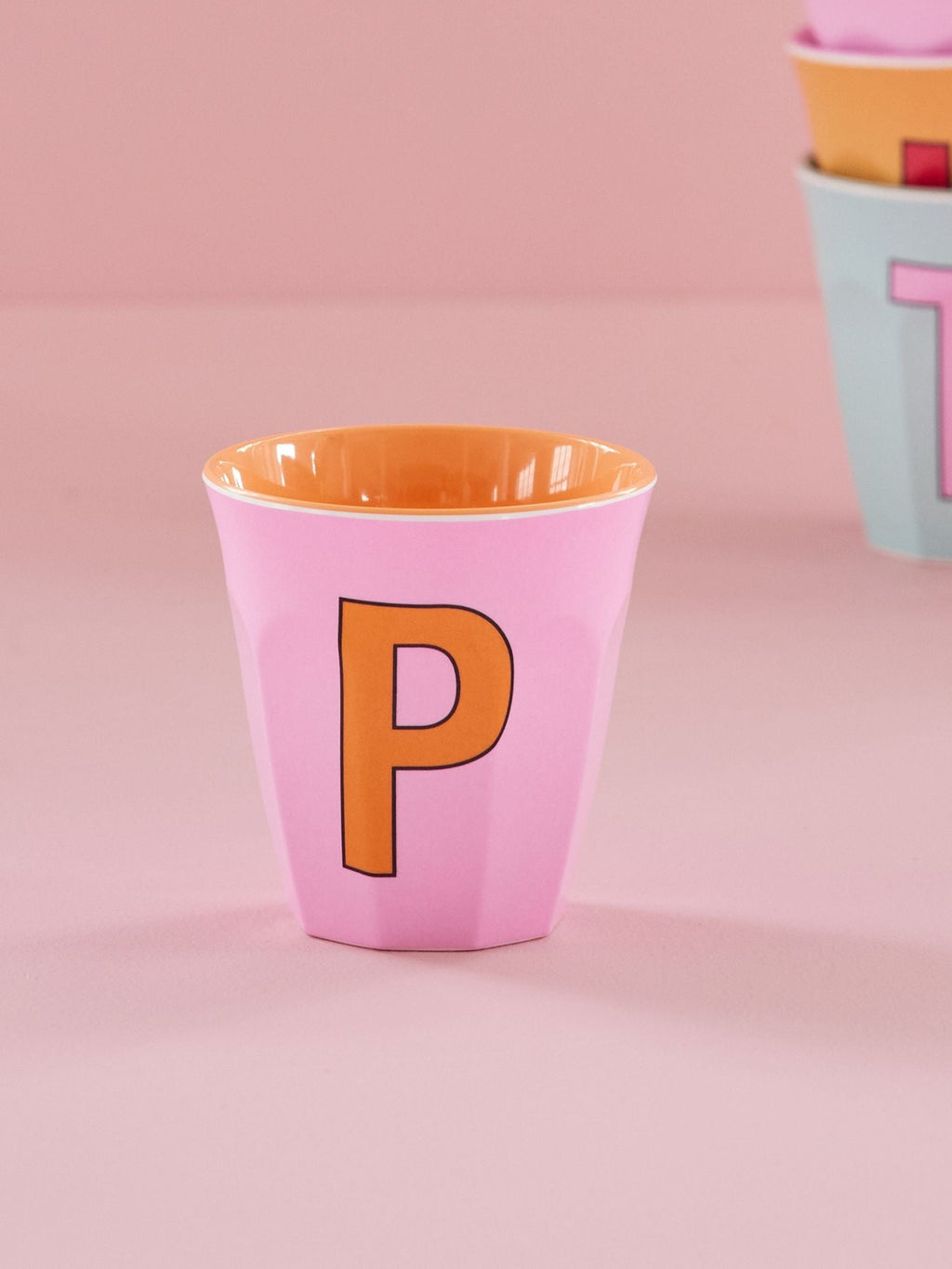 Melamine Alphabet Cup - Pinks