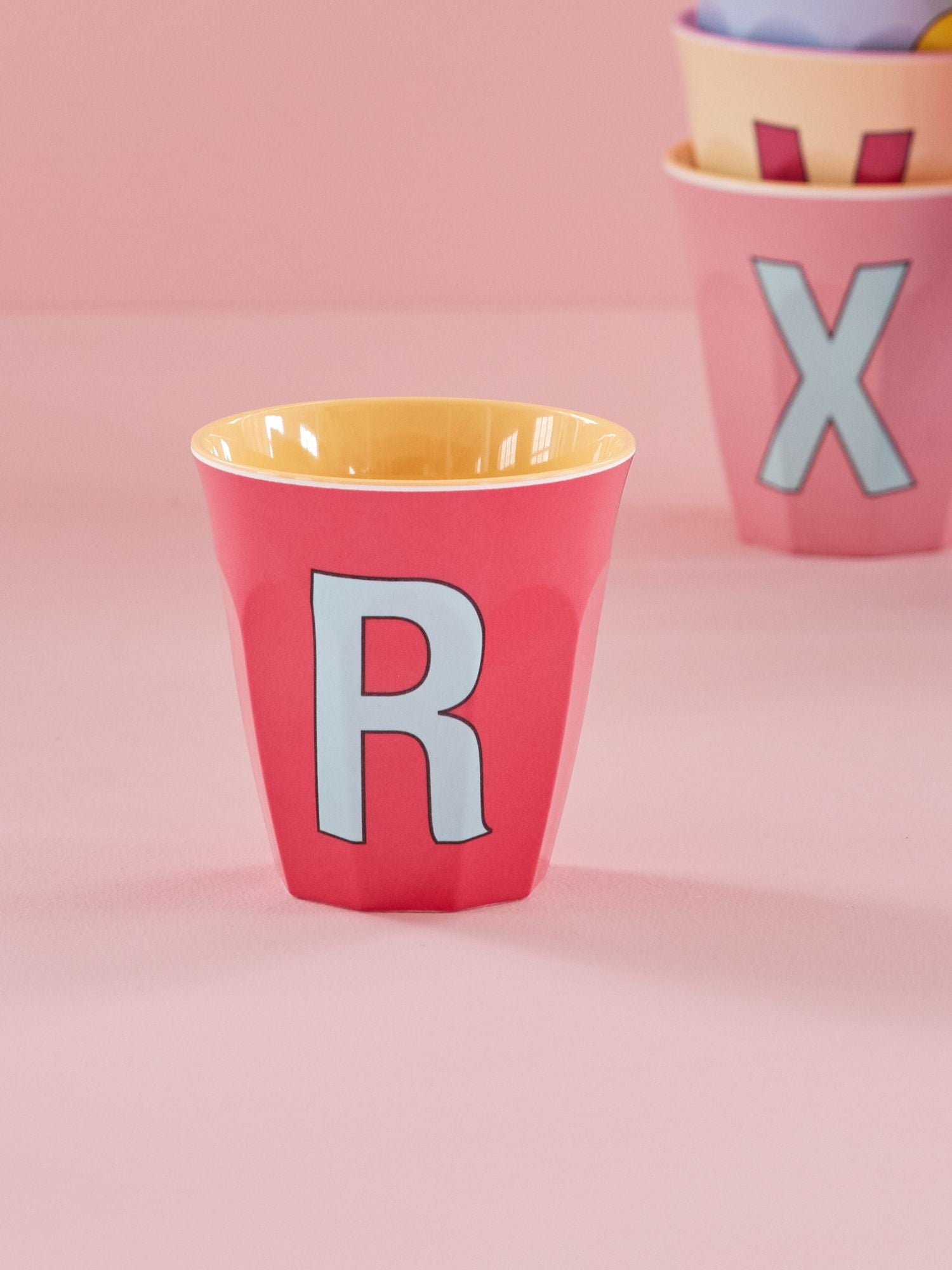 Melamine Alphabet Cup - Pinks
