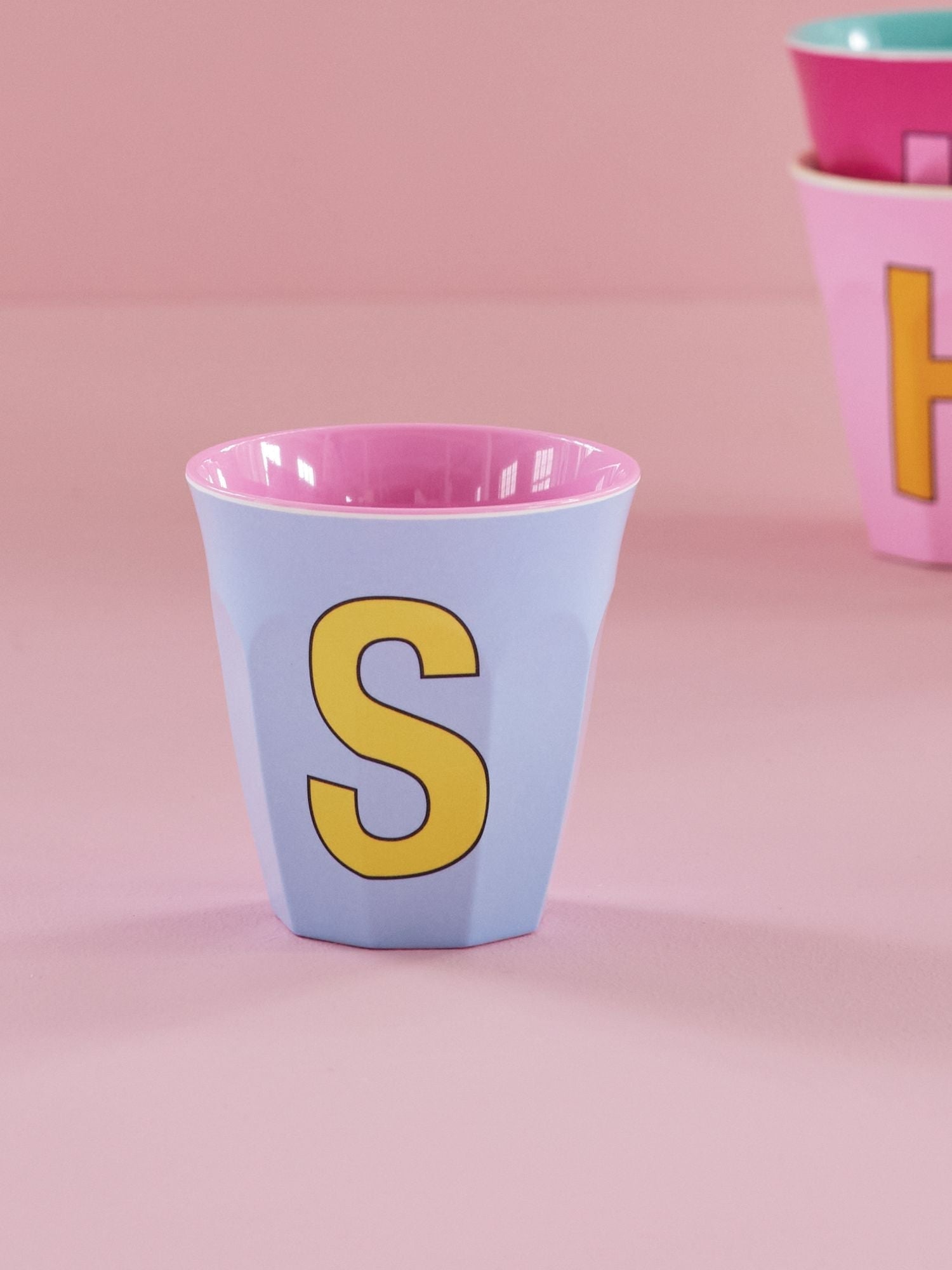 Melamine Alphabet Cup - Pinks