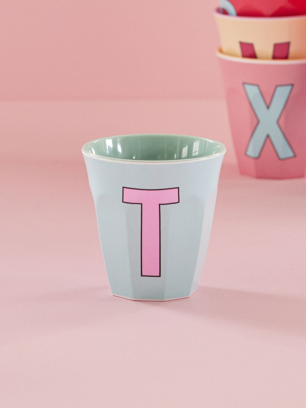 Melamine Alphabet Cup - Pinks