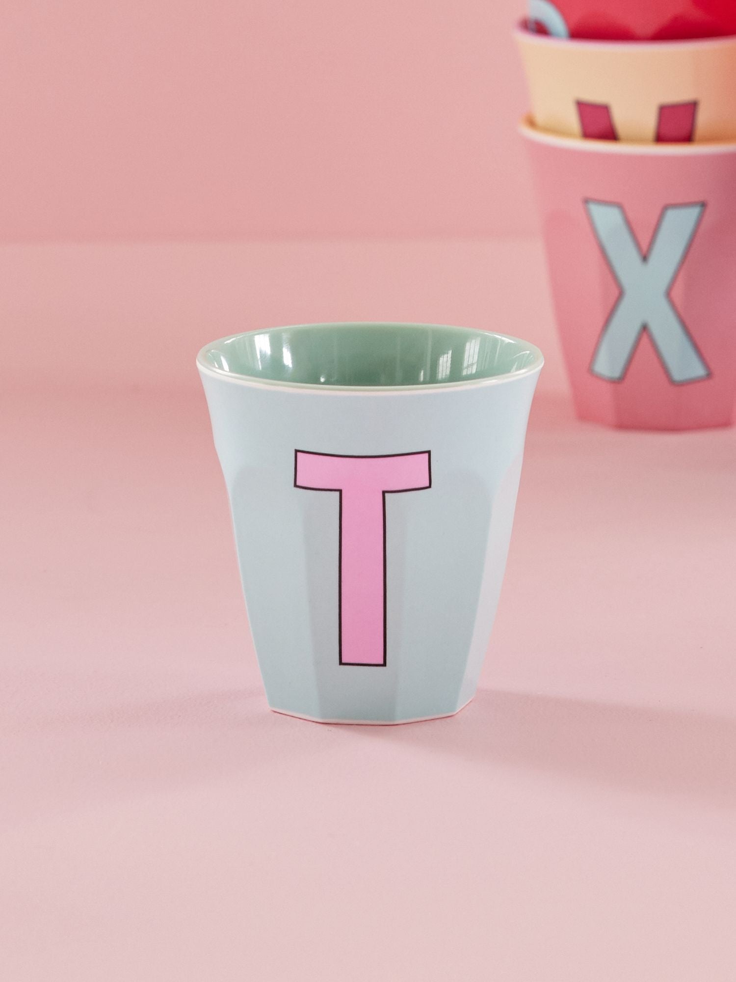 Melamine Alphabet Cup - Pinks