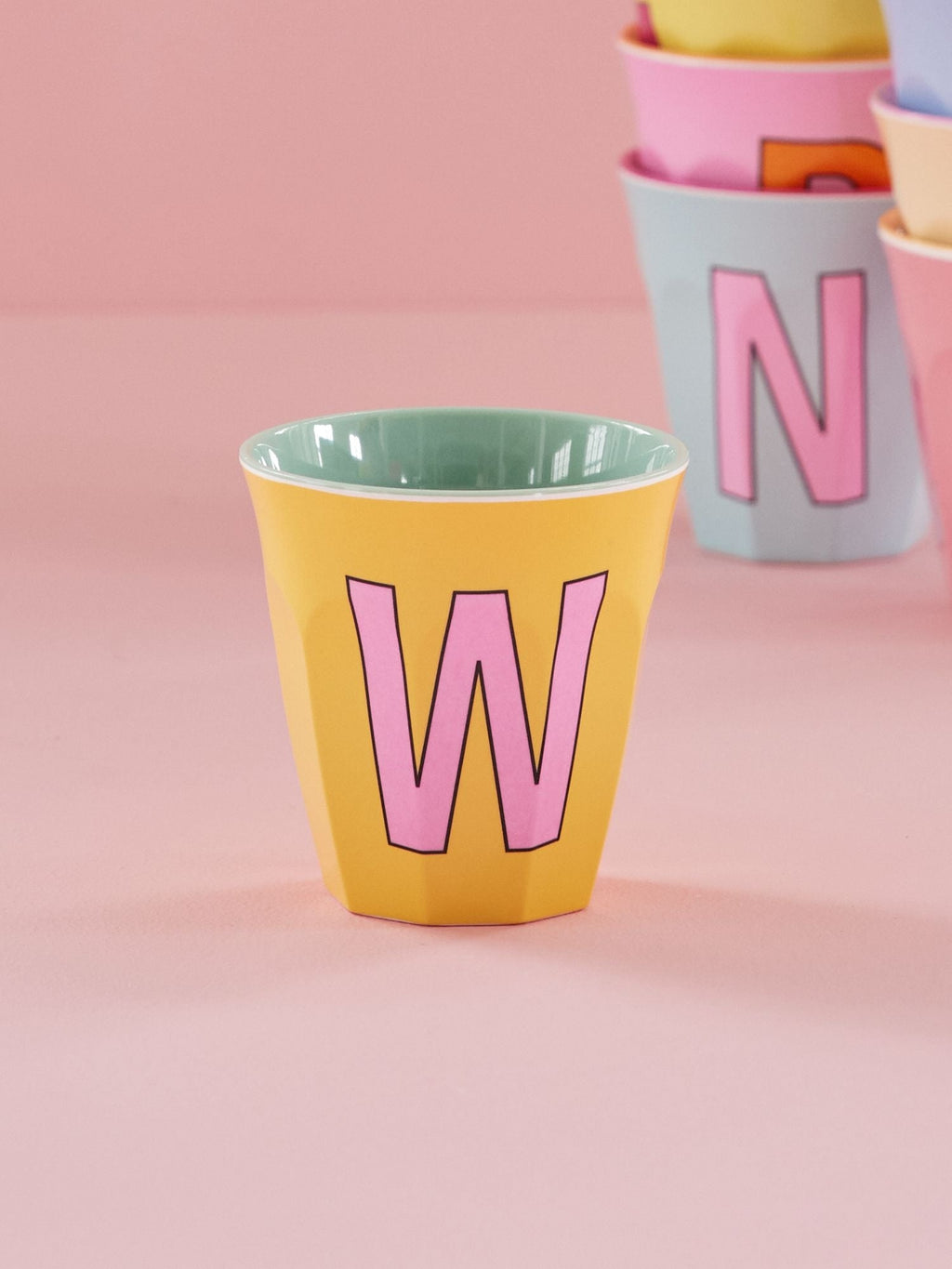 Melamine Alphabet Cup - Pinks