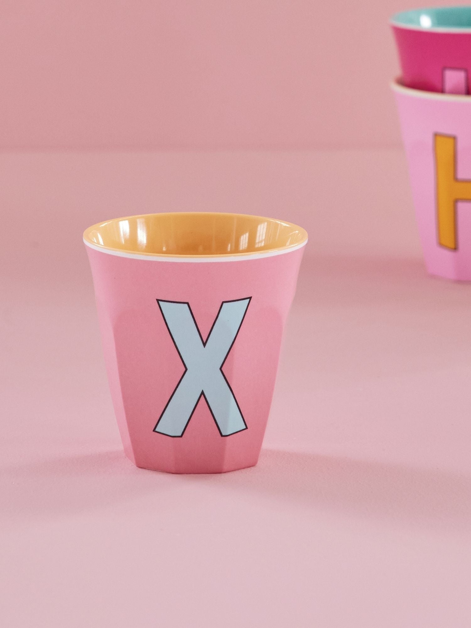 Melamine Alphabet Cup - Pinks