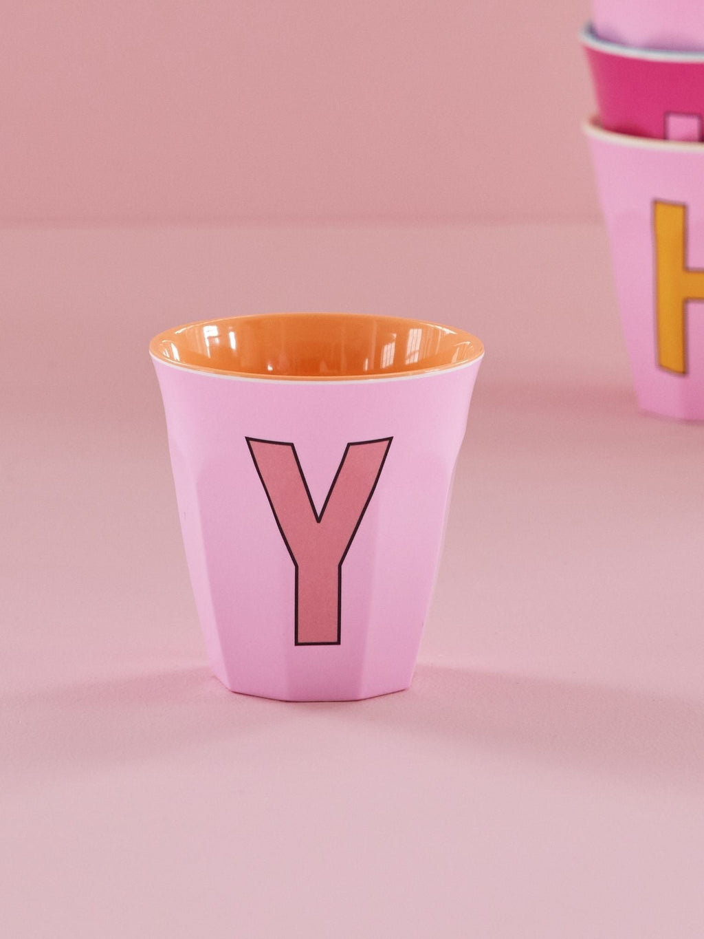 Melamine Alphabet Cup - Pinks