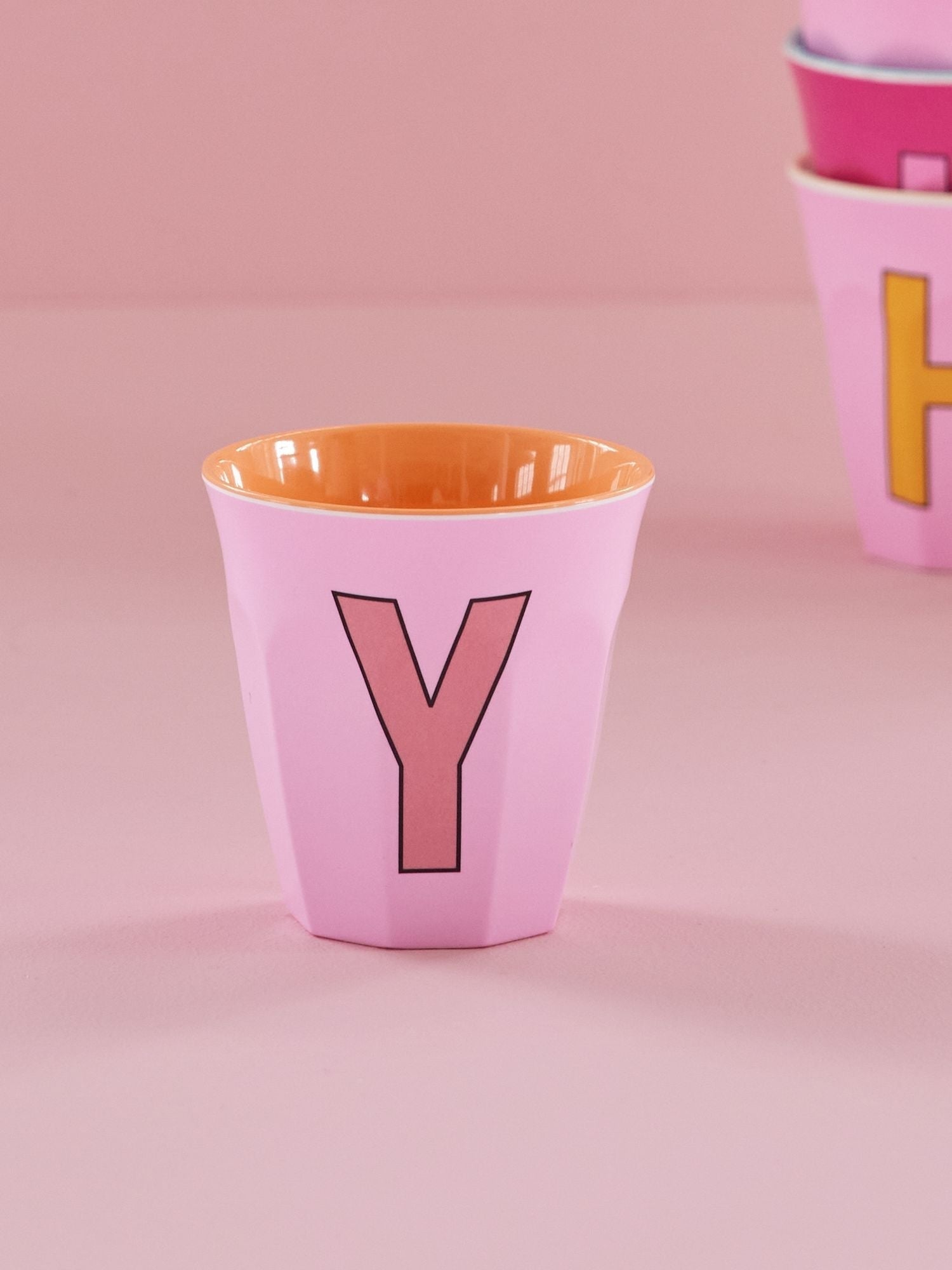 Melamine Alphabet Cup - Pinks